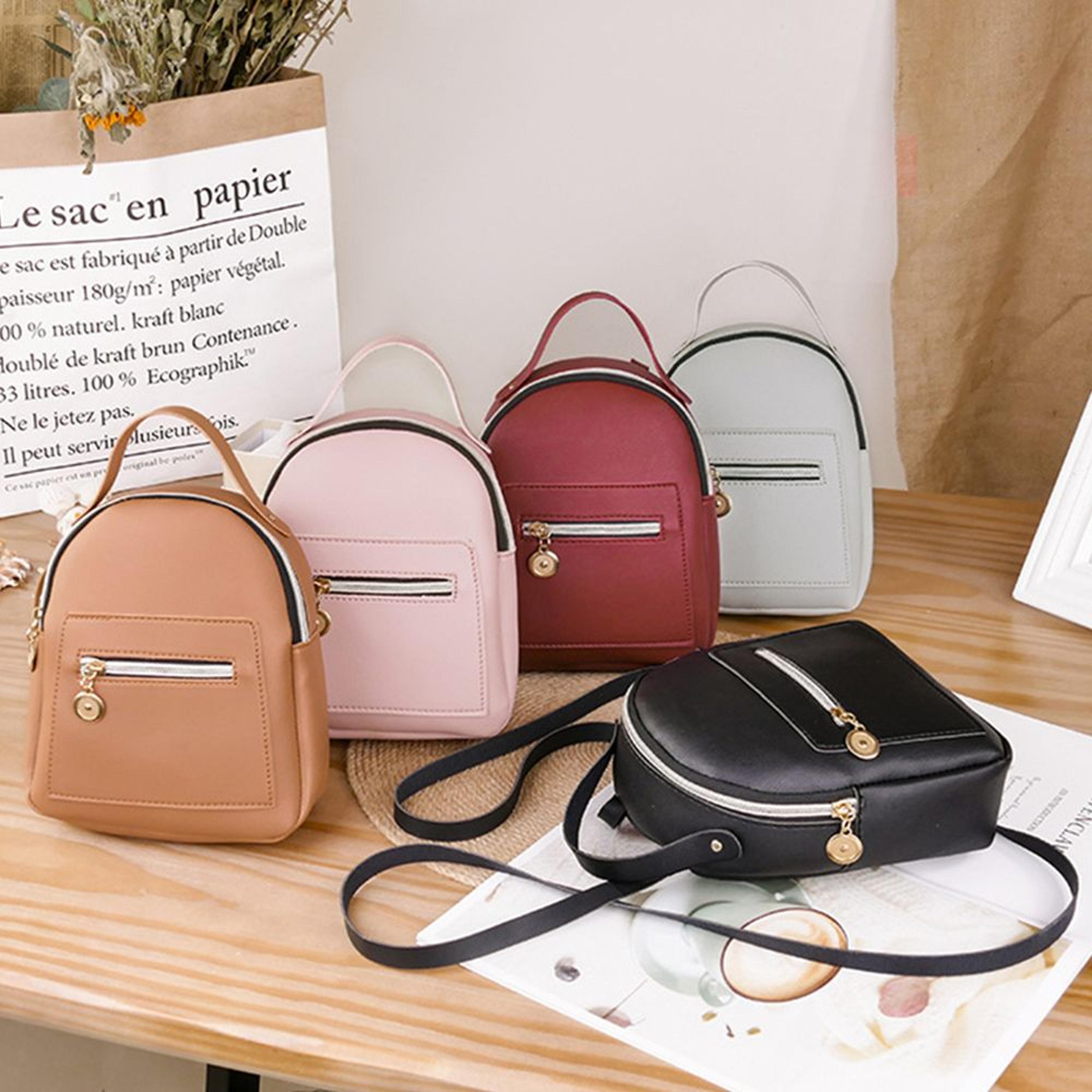 waterproof pu mini backpack purse for girls and women