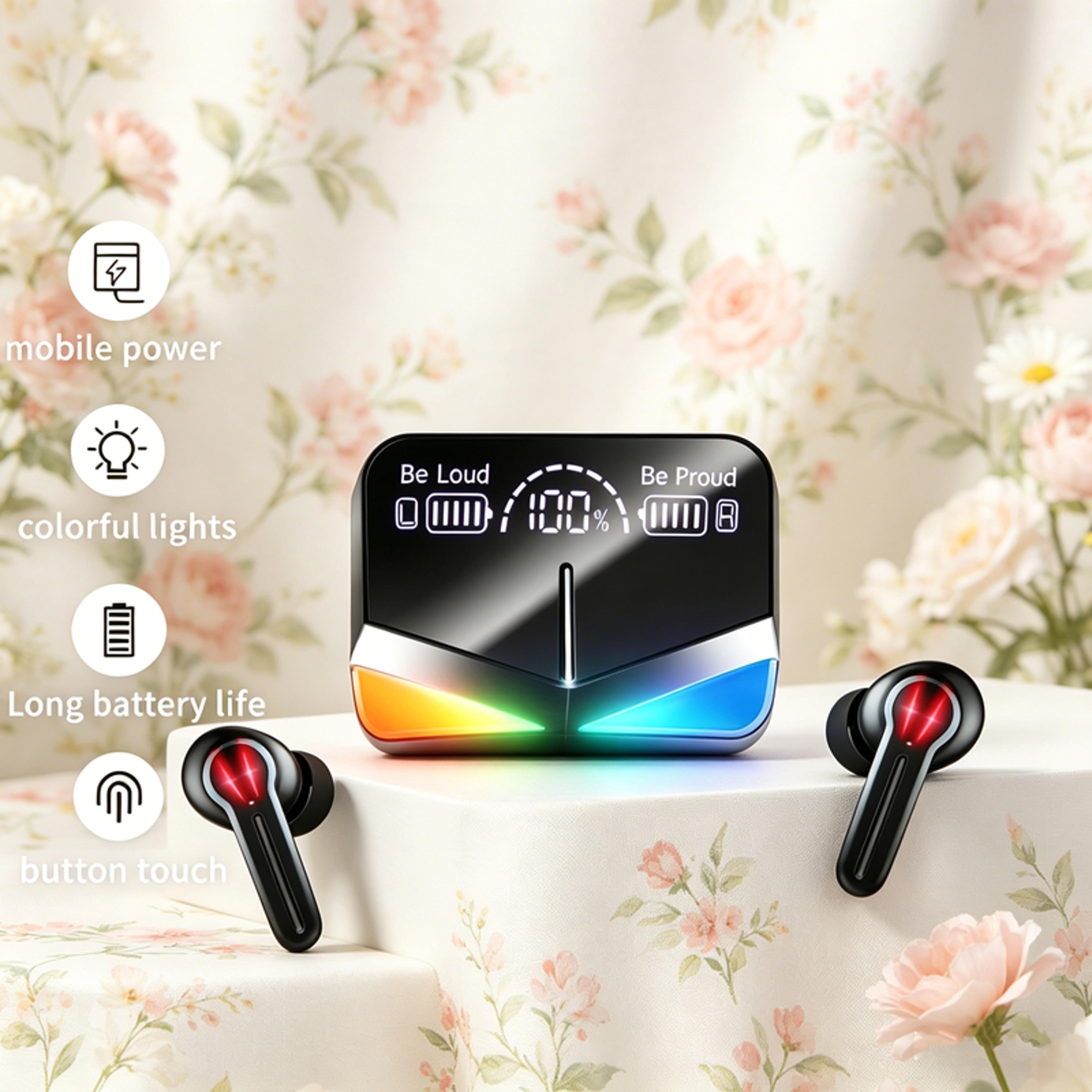 bluetooth wireless headset with smart touch and noise canceling calls