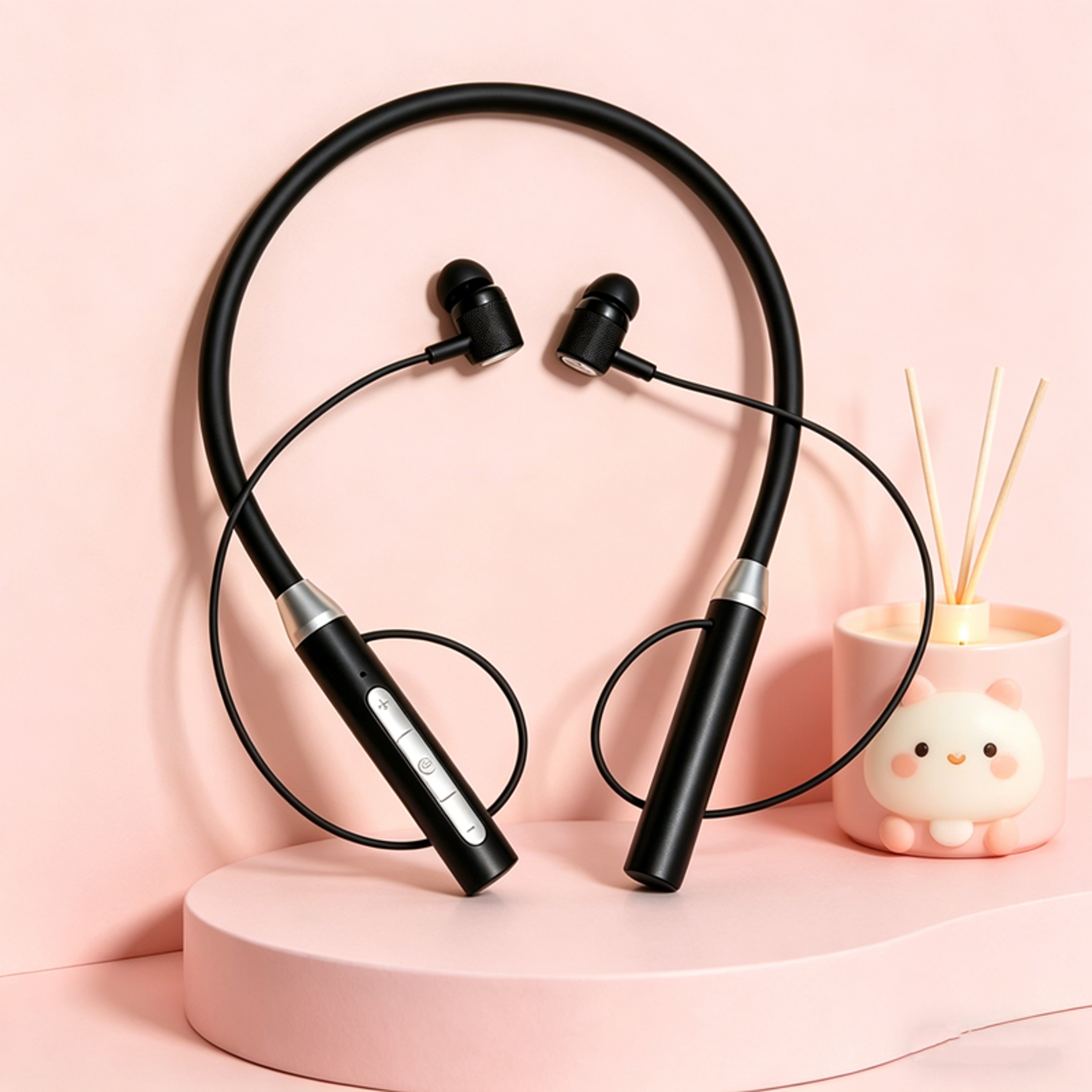 bluetooth neckband headset with microphone for sports and smartphones