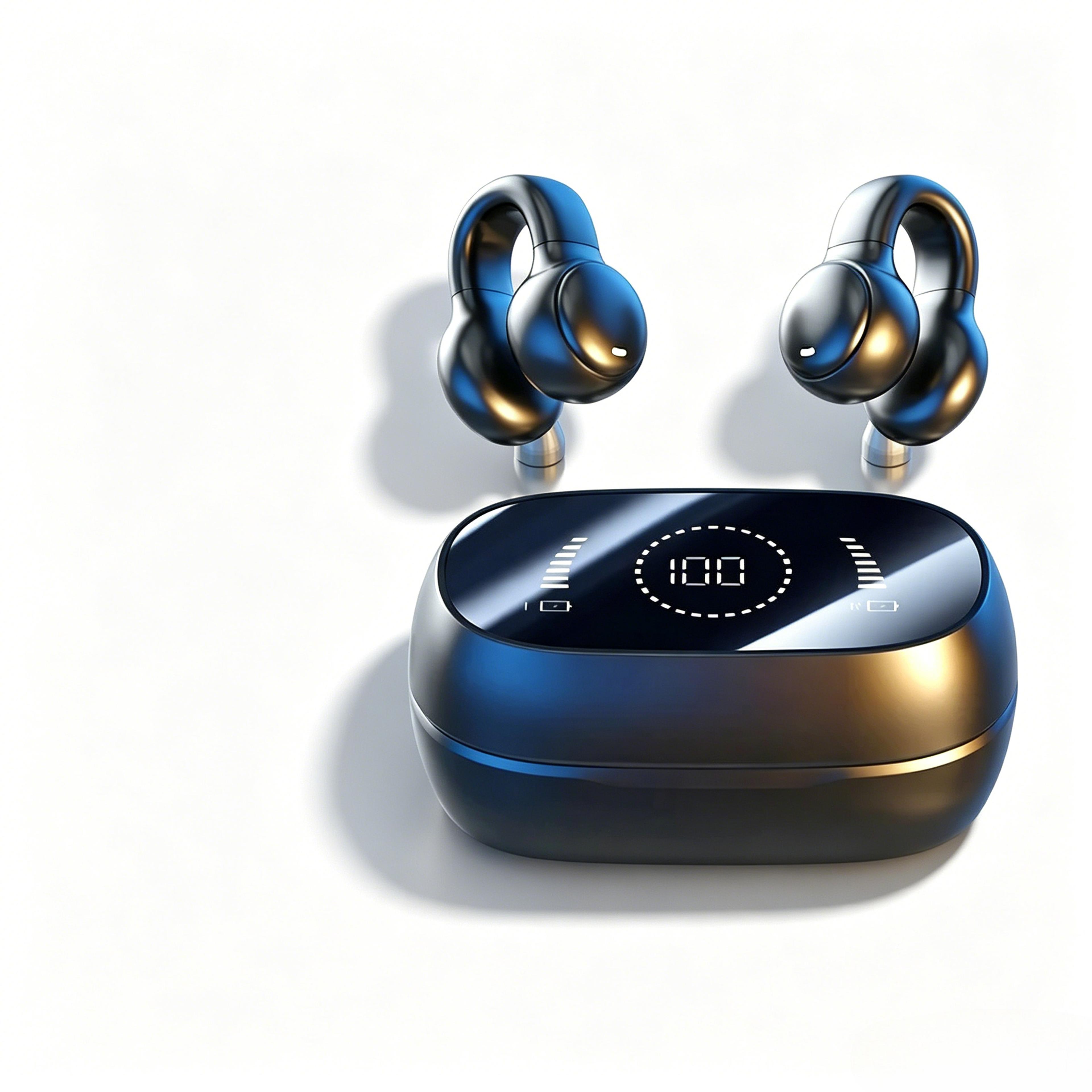 bone conduction wireless earbuds with noise cancelling mic for sports