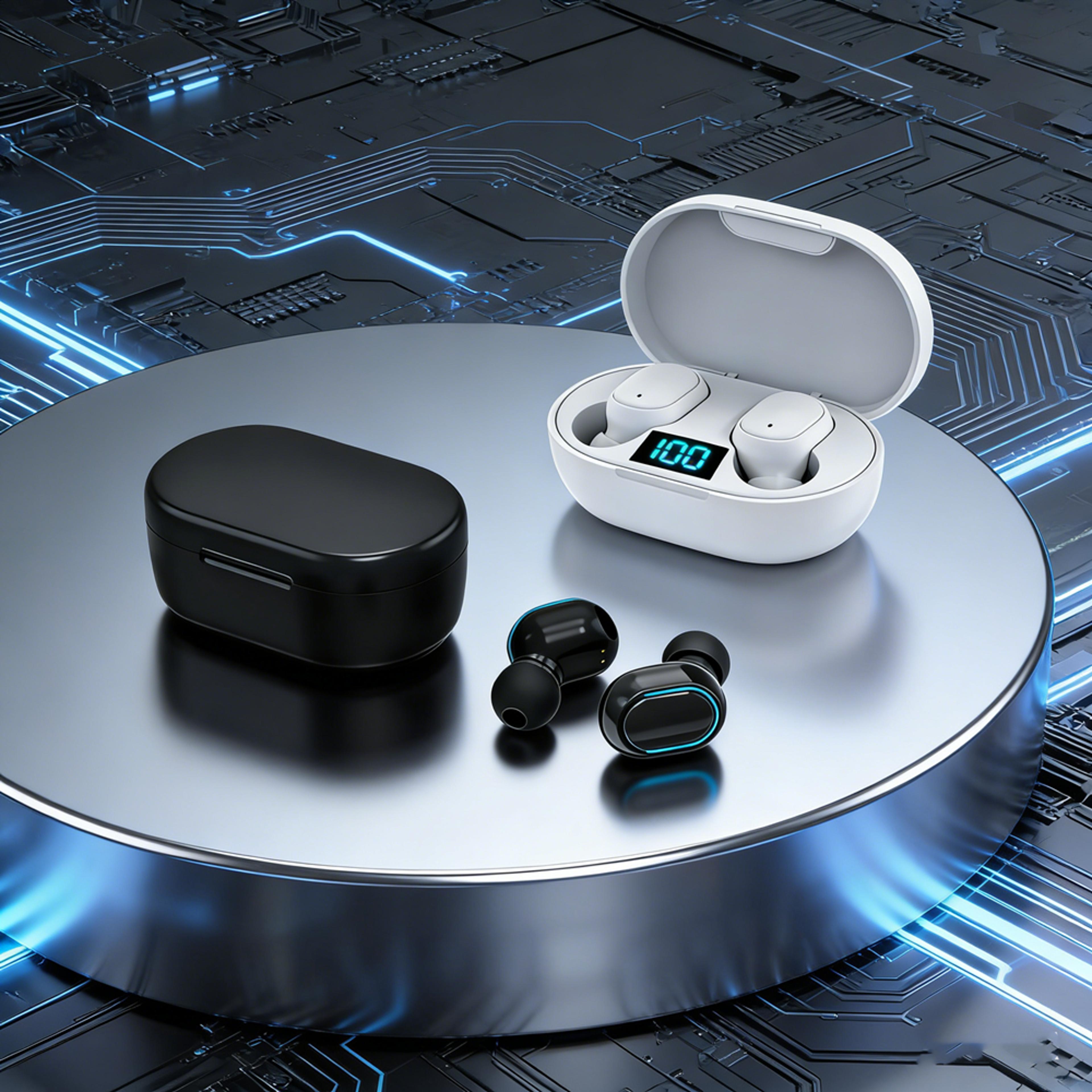 wireless tws bluetooth earphones with noise cancelling microphone for smartphones