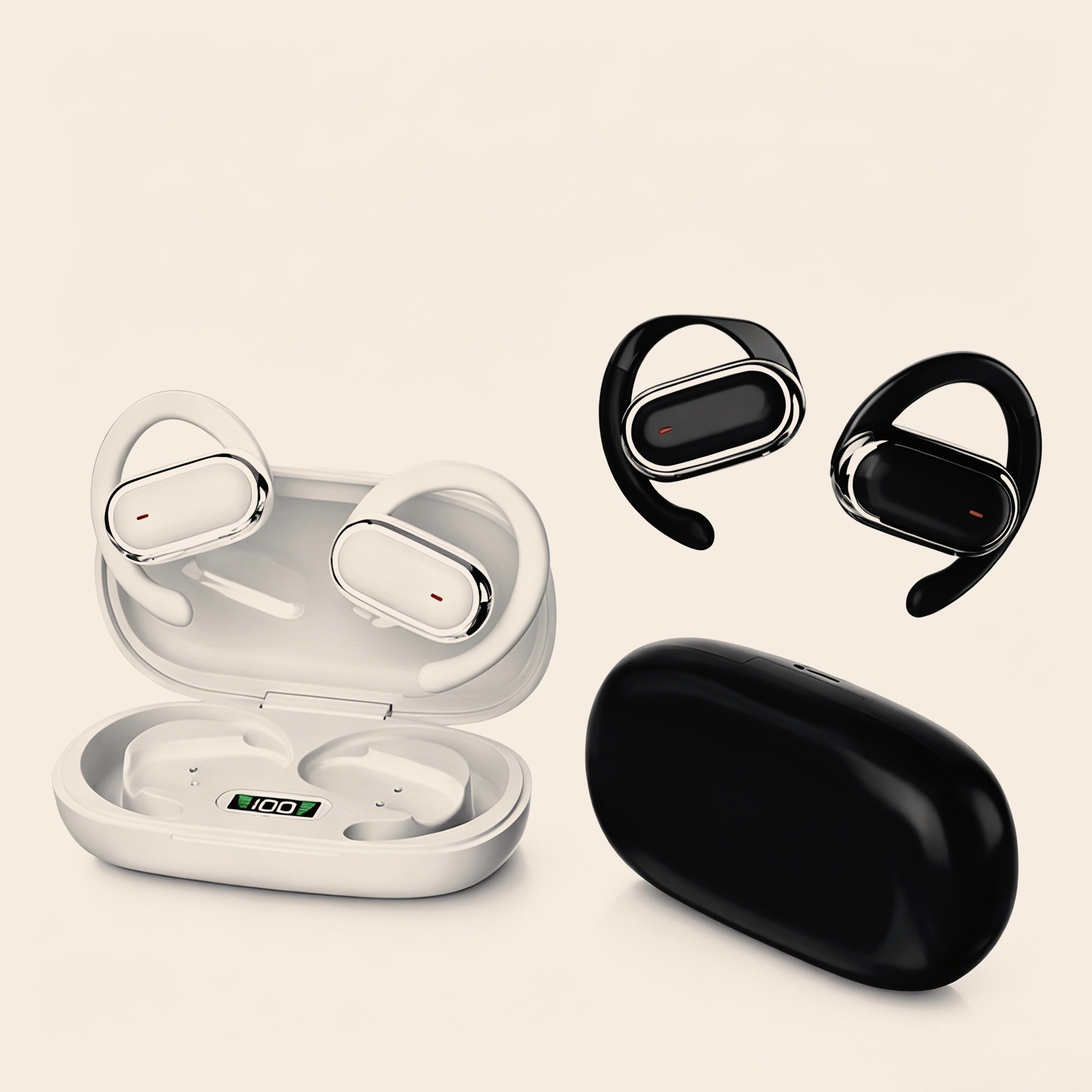 sports bone conduction wireless earbuds open ear bluetooth headphones with mic