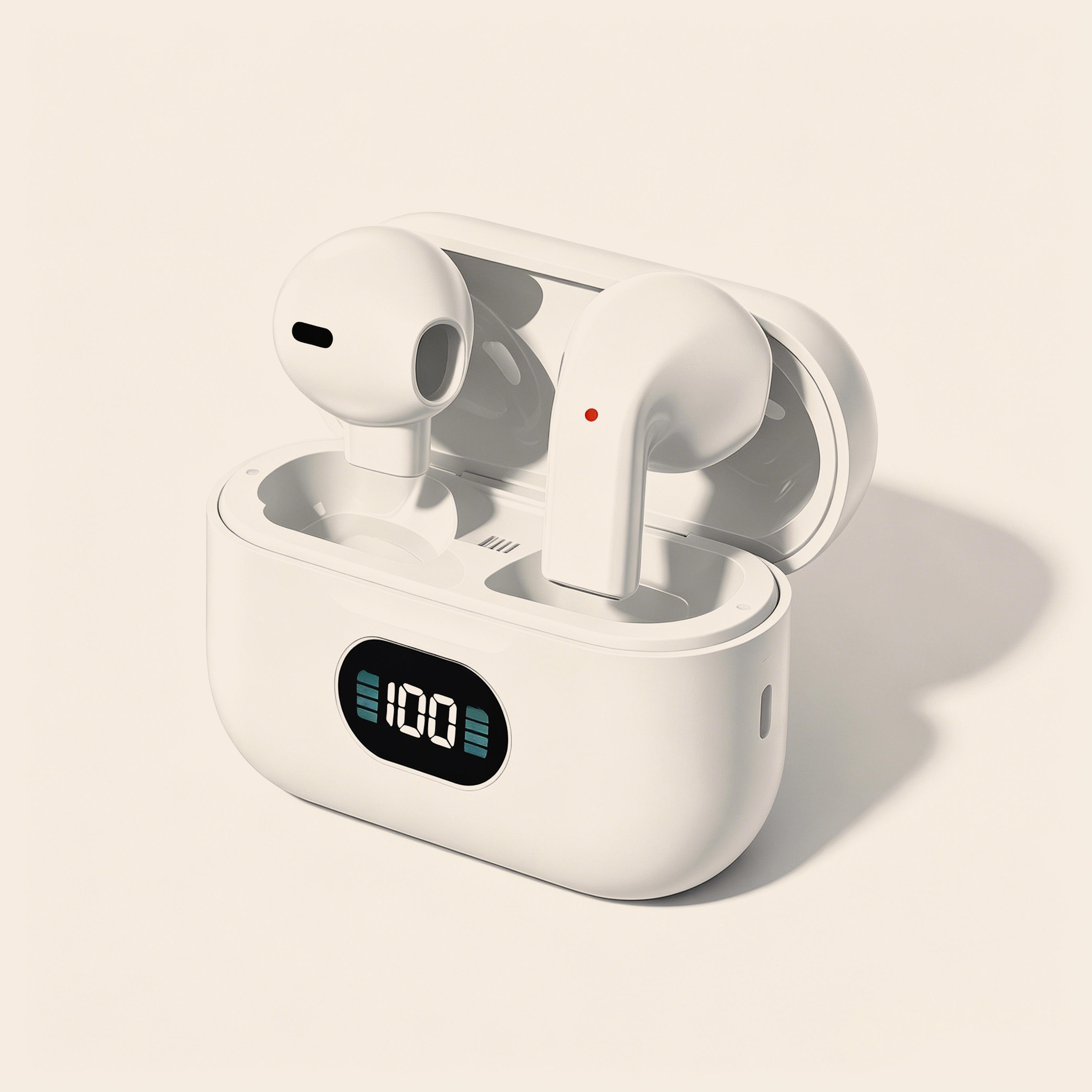 soft leather wireless earbuds with mic comfortable bluetooth earphones for sports music calls