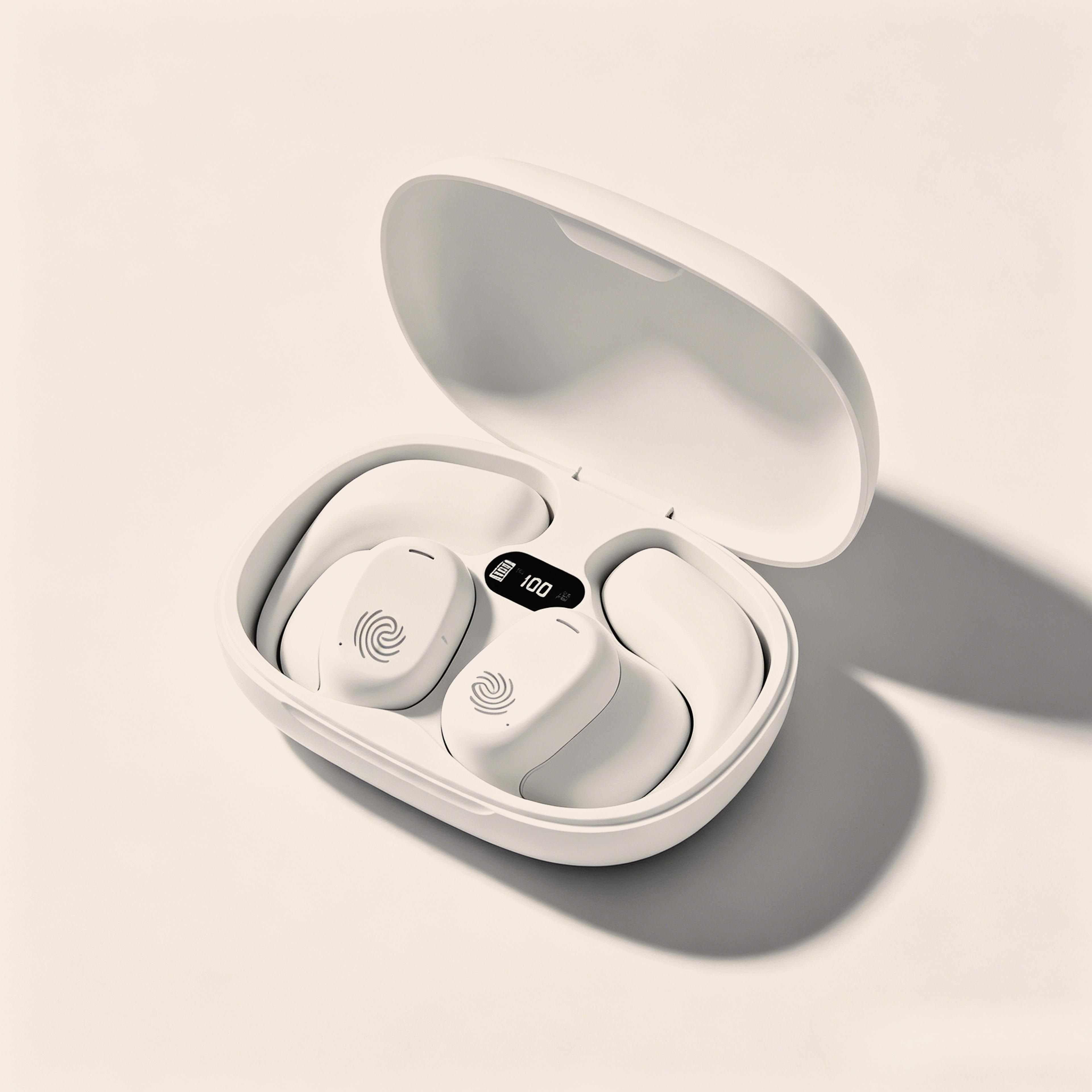 bone conduction open ear wireless headphones water resistant sport earphones with clear sound mic