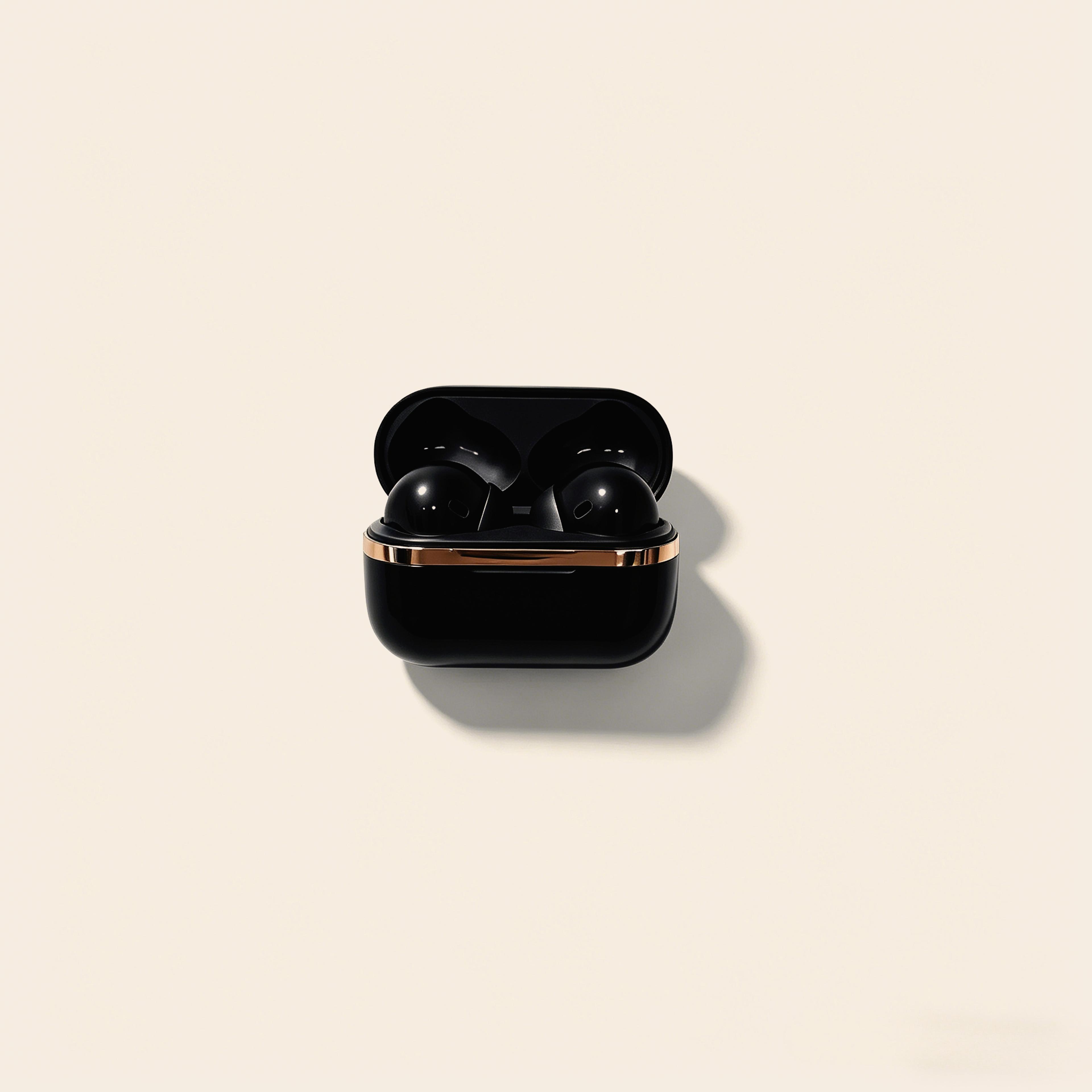 leather finish wireless earbuds with semi in ear fit hd mic and long battery life