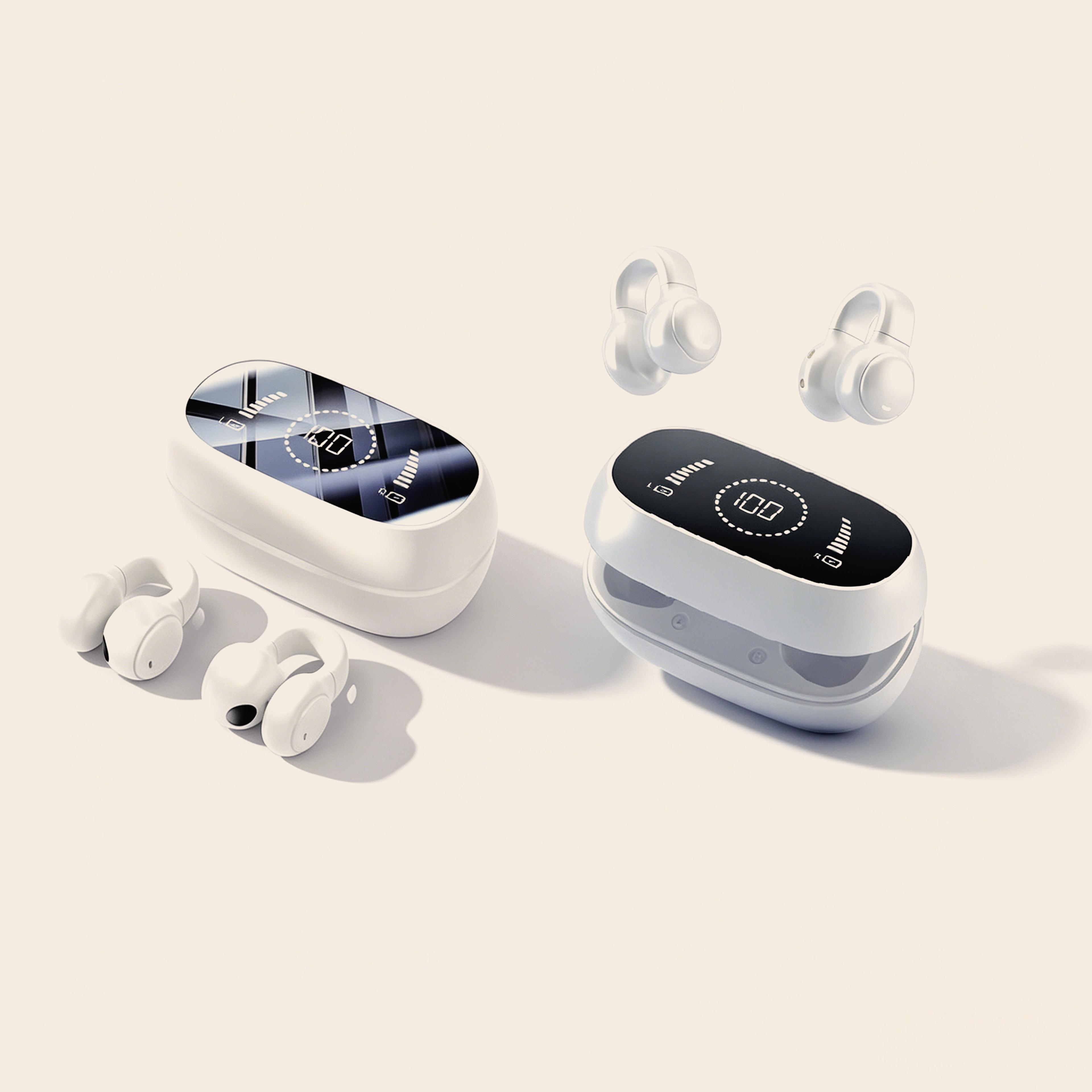 bluetooth wireless conduction earphones sport headphones with noise cancelling mic