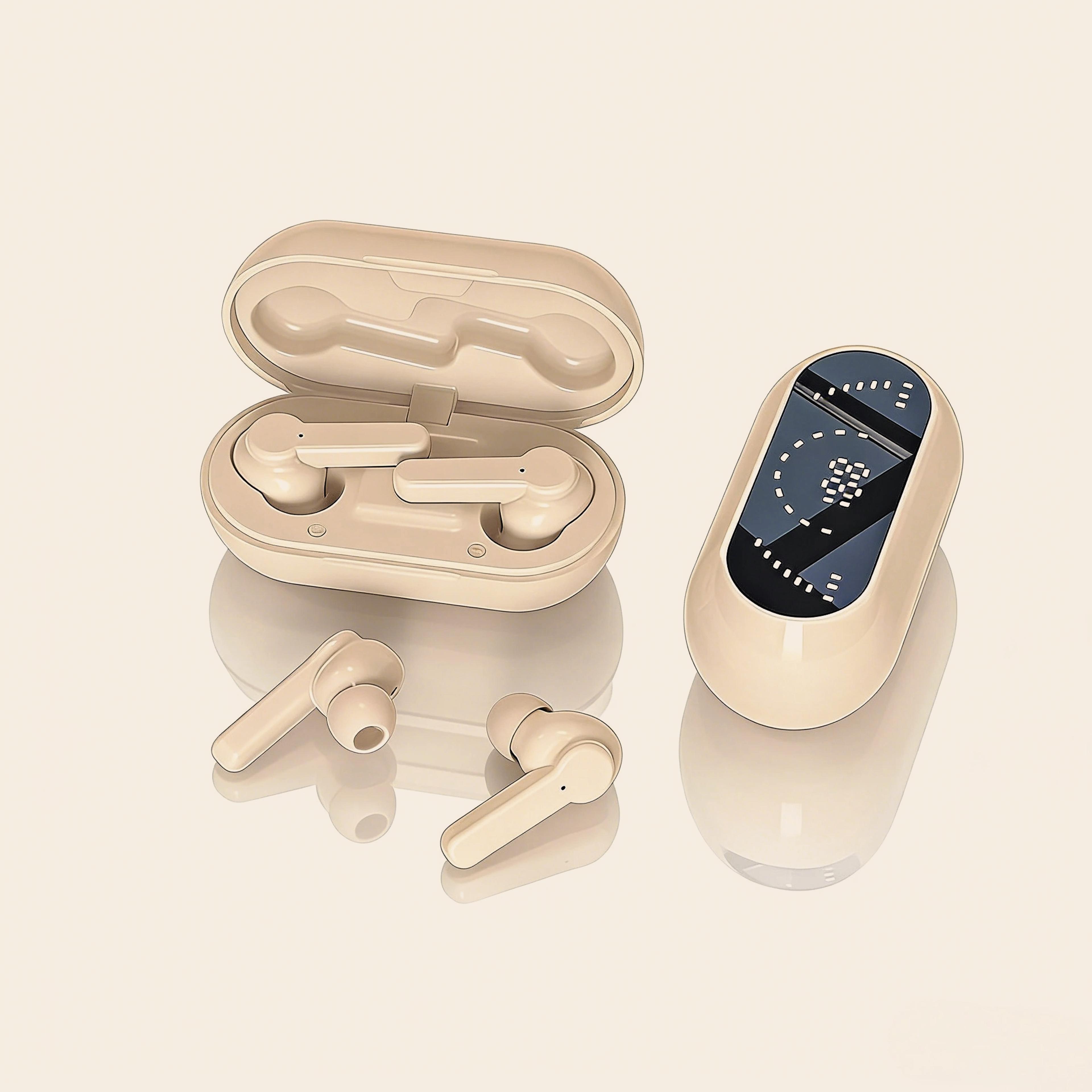 wireless bluetooth earbuds with noise reduction touch control for sports gaming and music