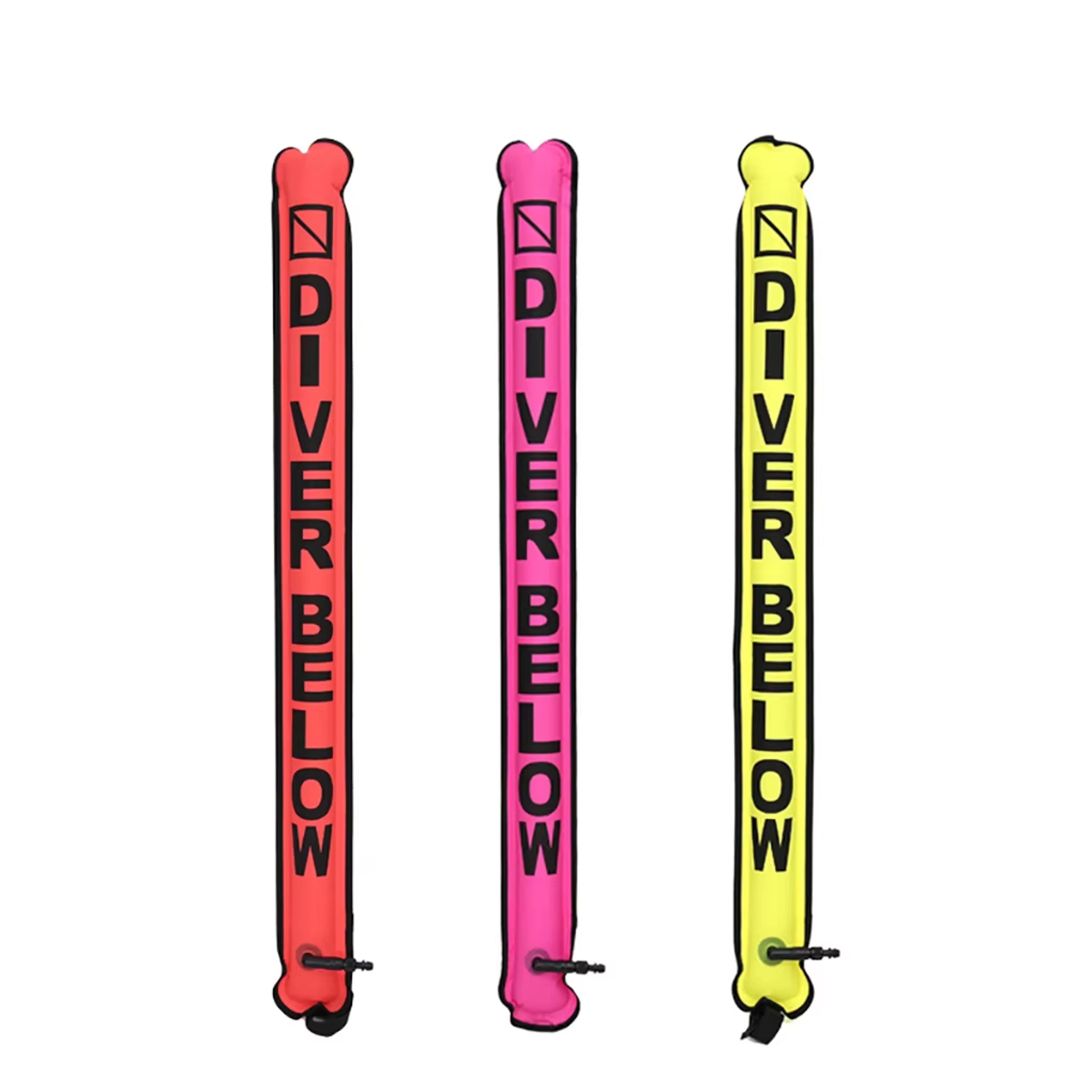 surface marker buoy scuba diving inflatable signal tube with rotatable hook