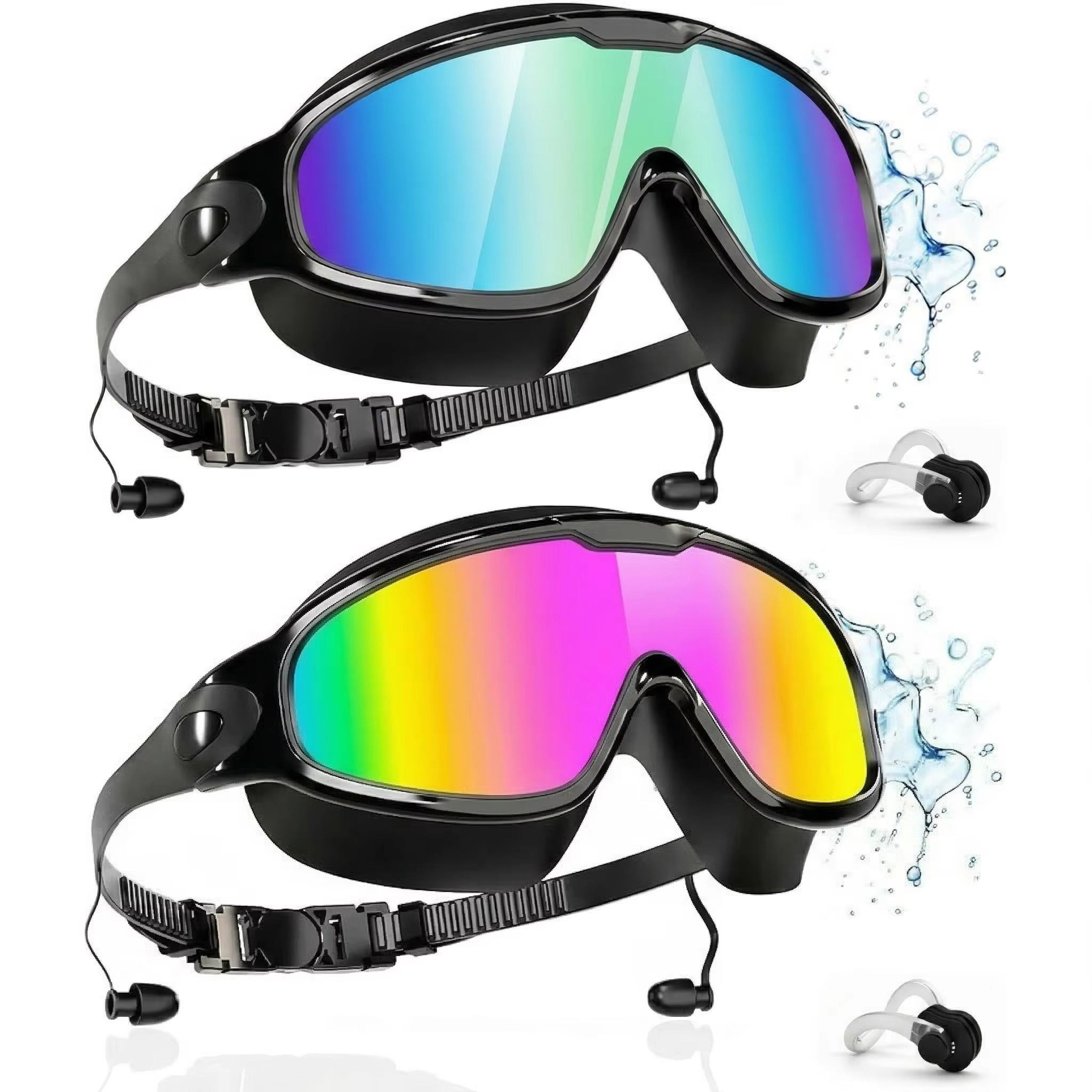 wide view swimming goggles anti fog uv protection for men women