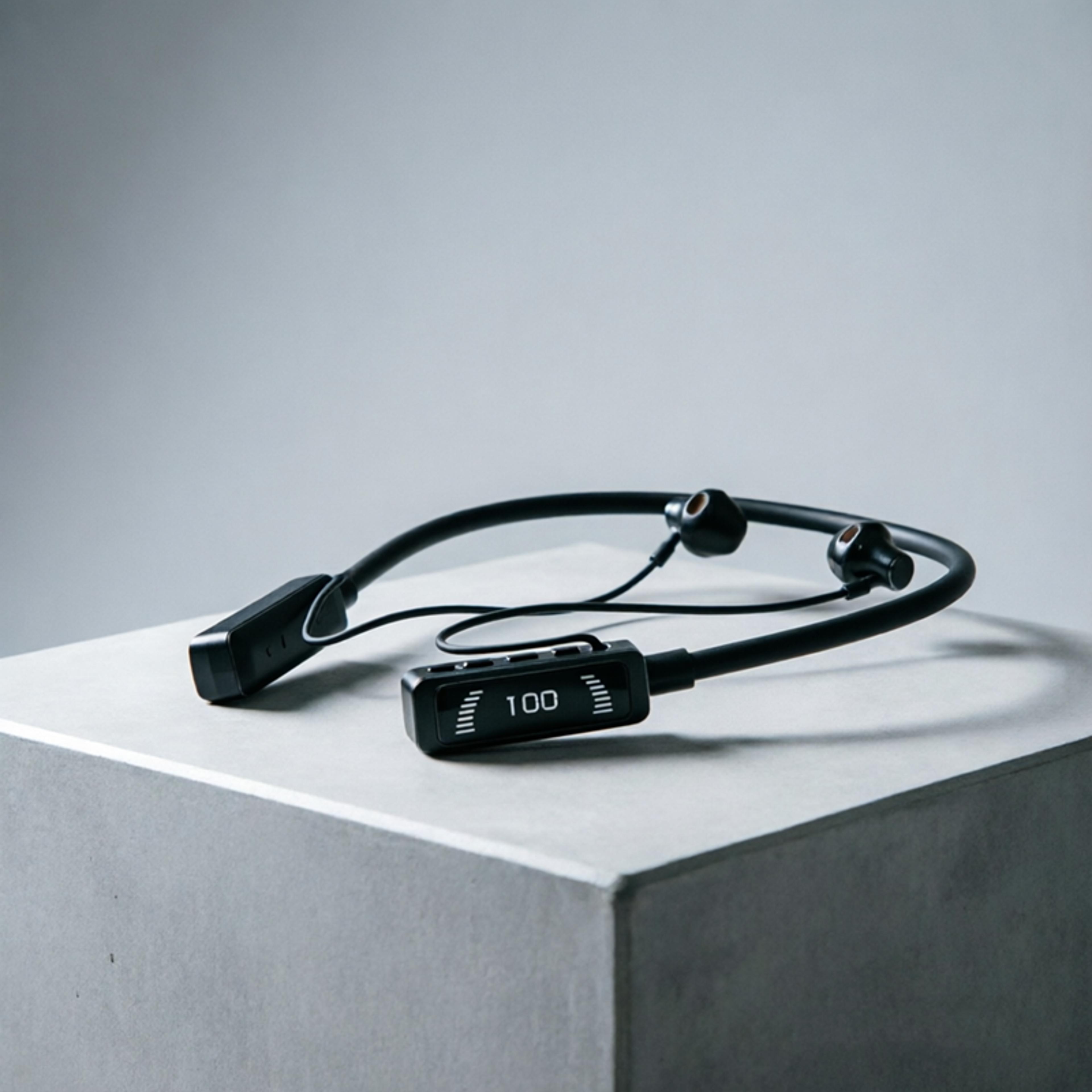 long battery life led bluetooth earbuds wireless neckband headphones for sports gaming