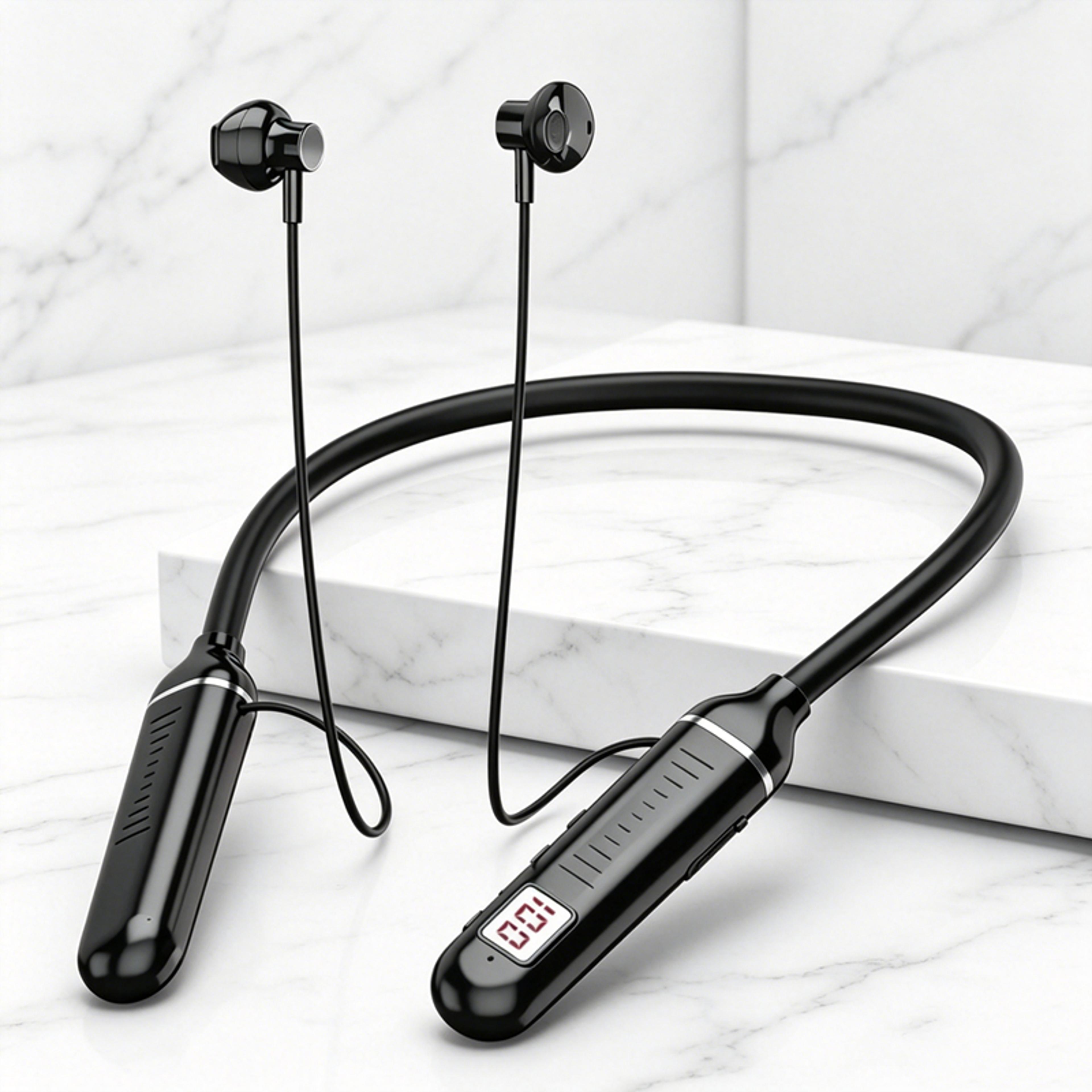 bluetooth wireless neckband earphones waterproof sport headset with mic