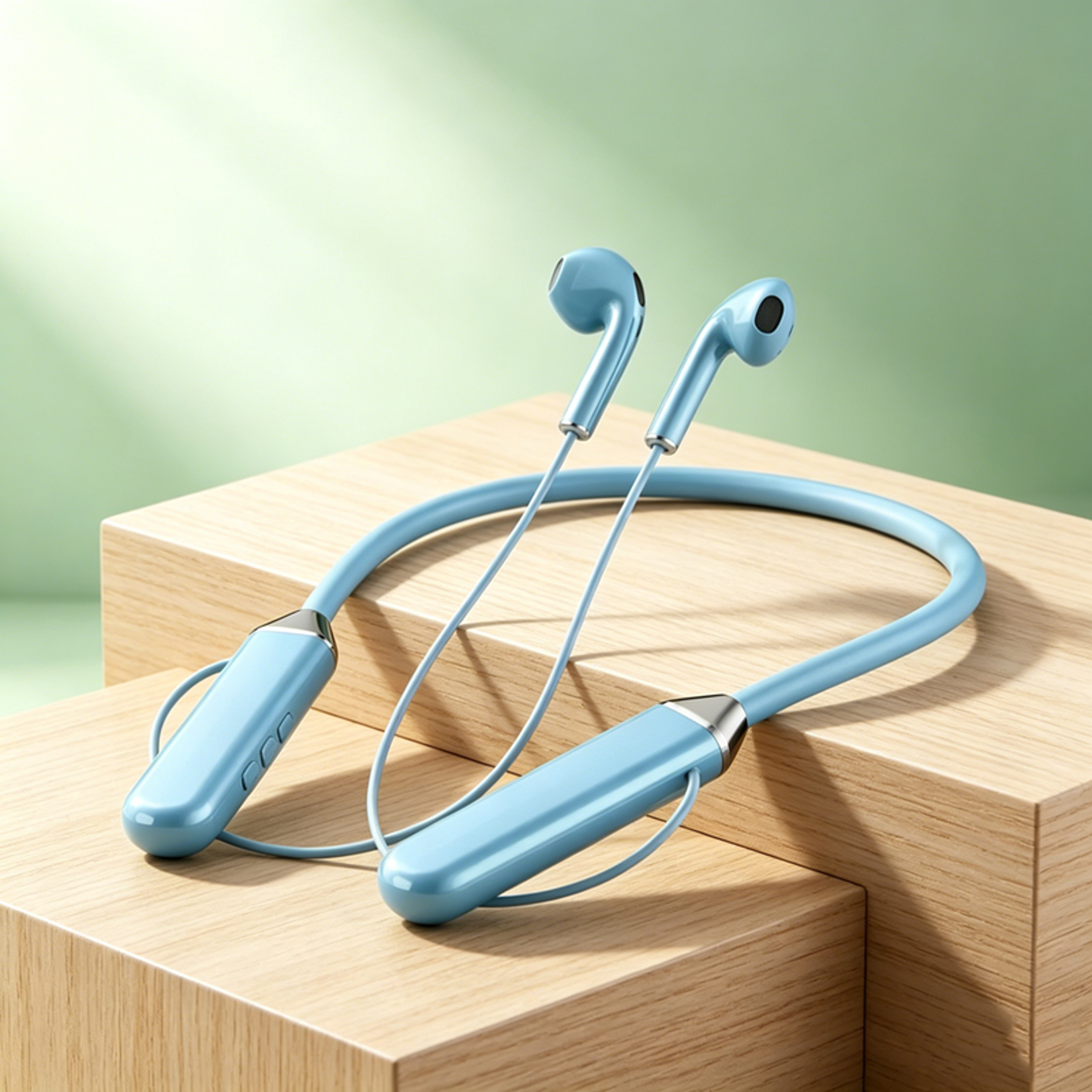 wireless bluetooth neckband earphones with led display waterproof noise reduction