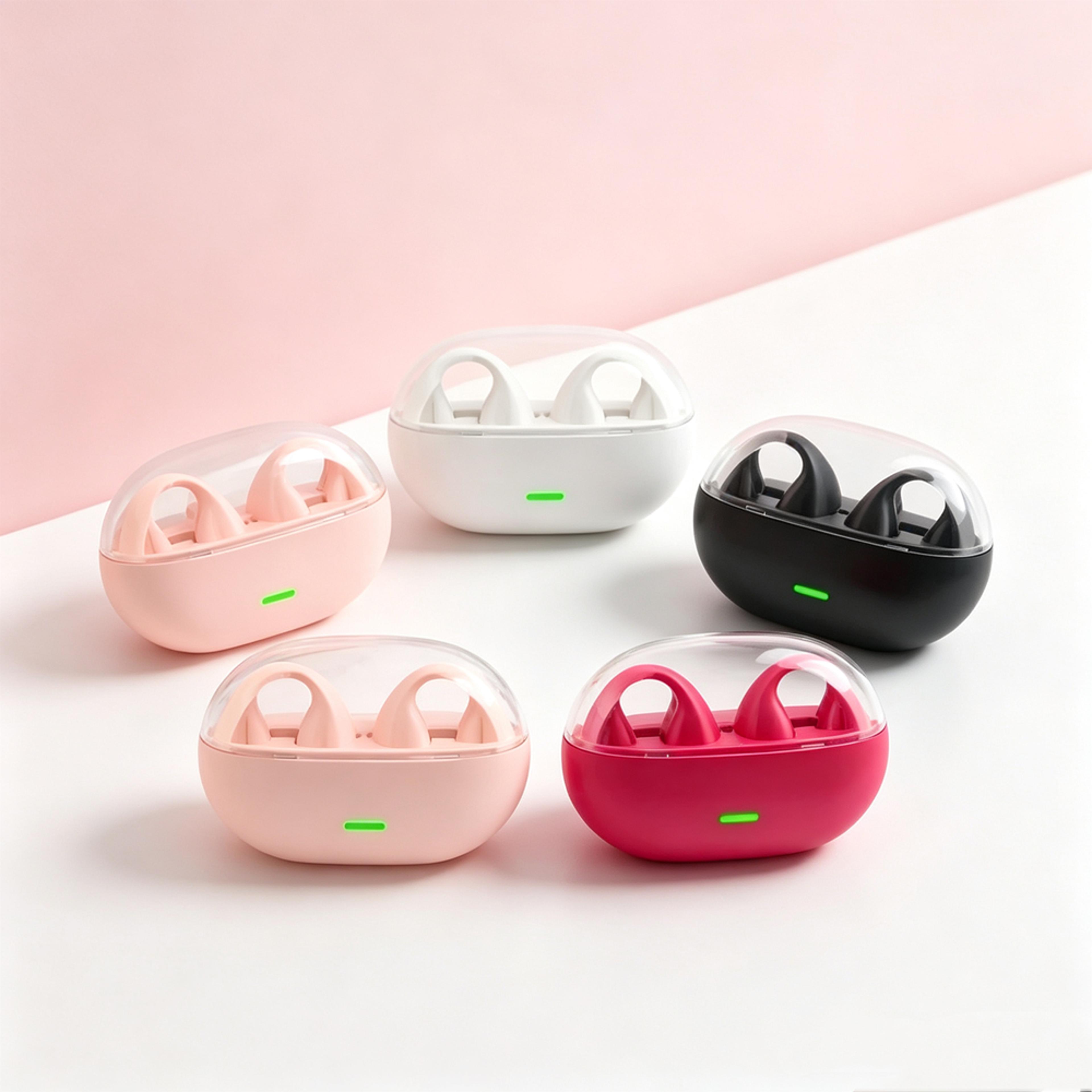 airclip open ear bluetooth earbuds with mic and touch control