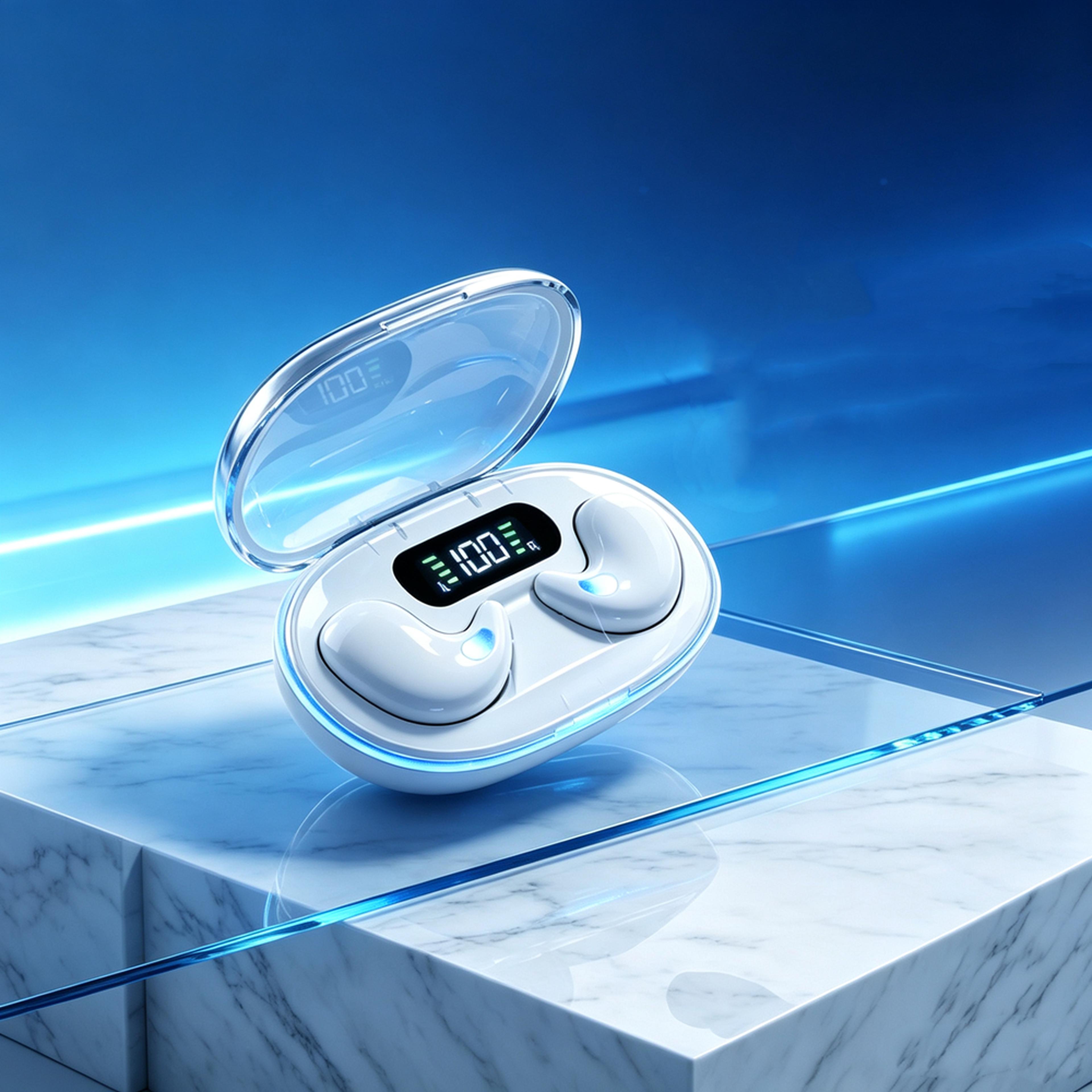 mini sleep wireless earbuds with noise reduction and mic