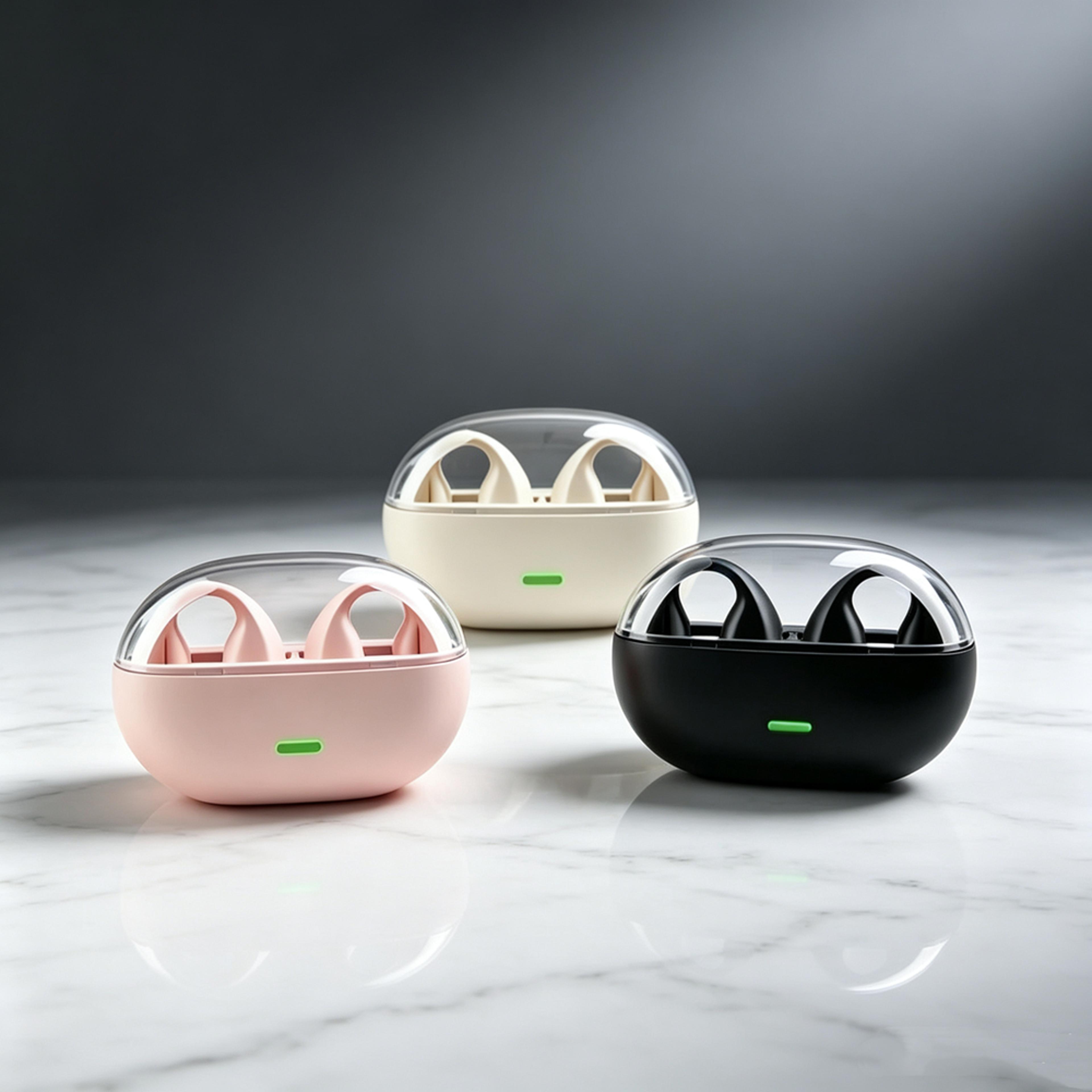 bluetooth clip on earbuds wireless headphones with comfortable open ear design