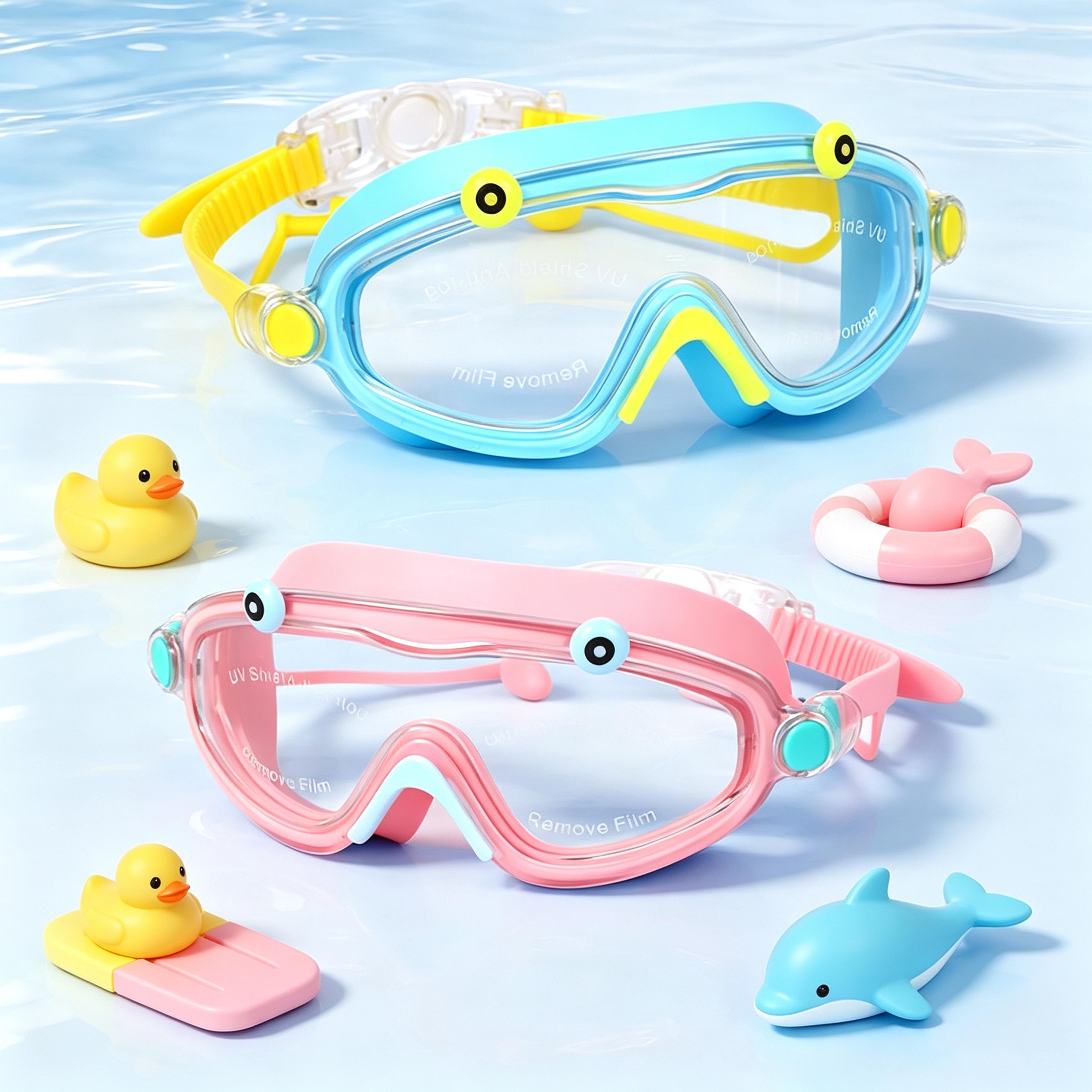 kids swim goggles anti fog no leak hd view swimming mask for boys girls