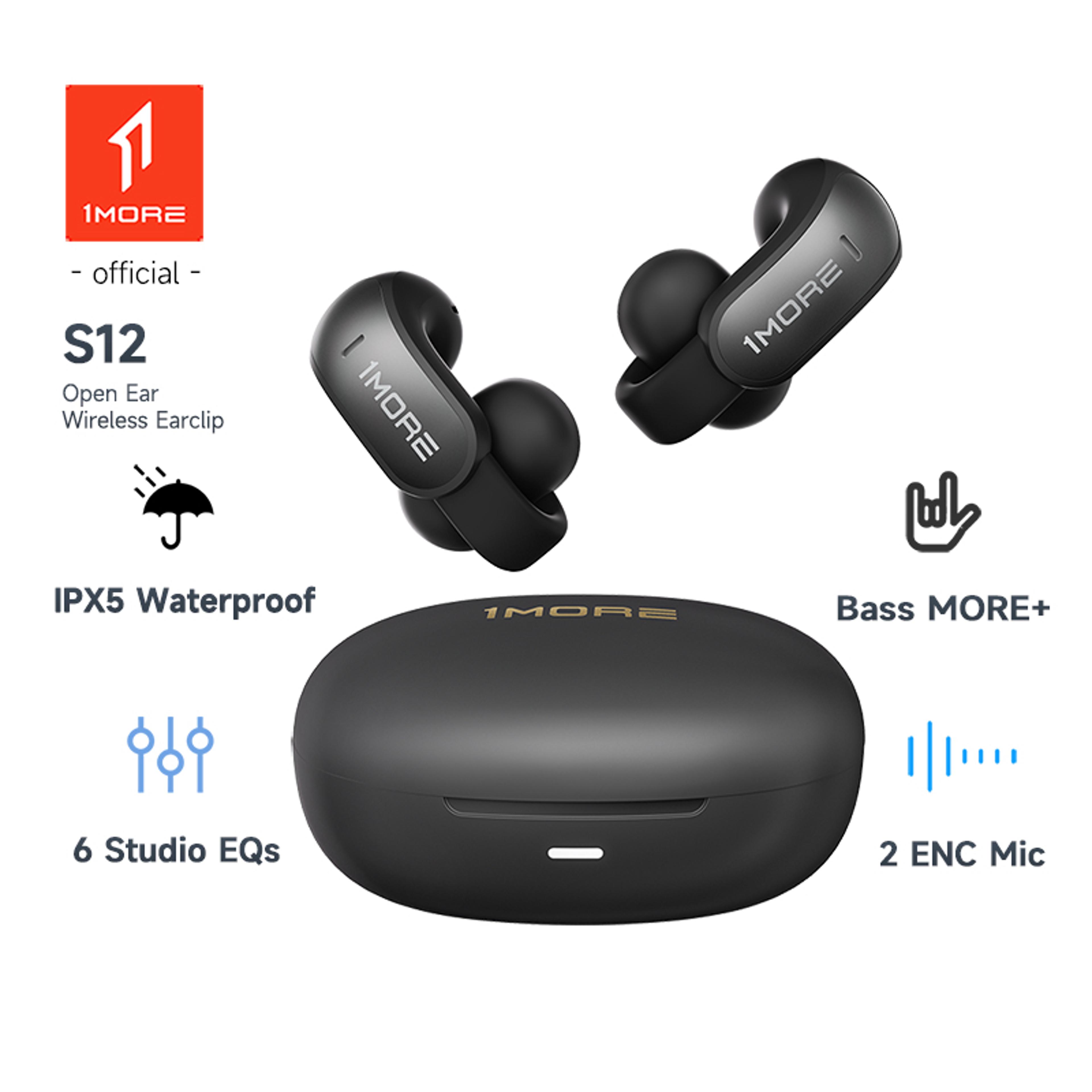 ear clip bluetooth wireless headphones with low latency gaming audio and waterproof design