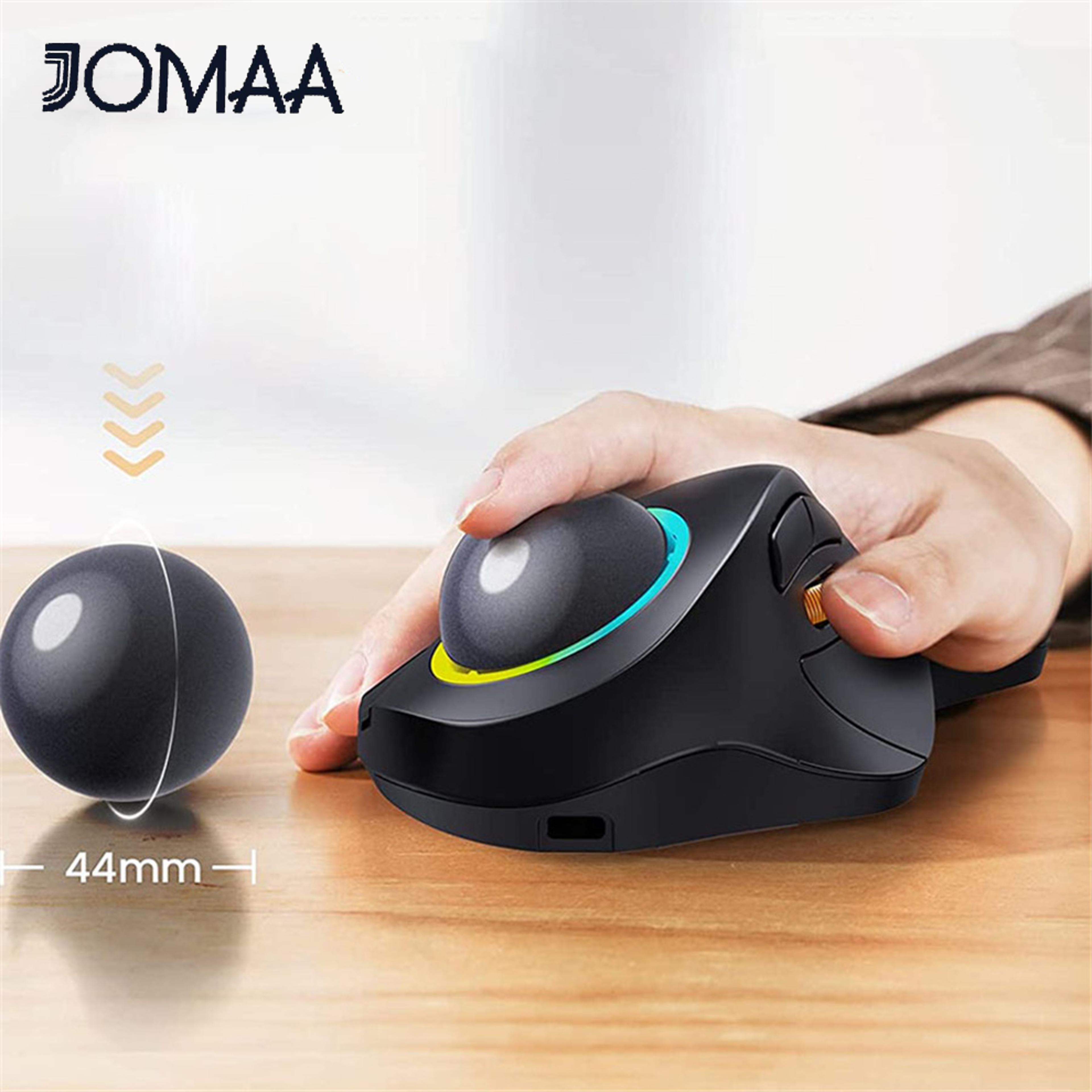 rgb wireless trackball mouse ergonomic rechargeable gaming mouse