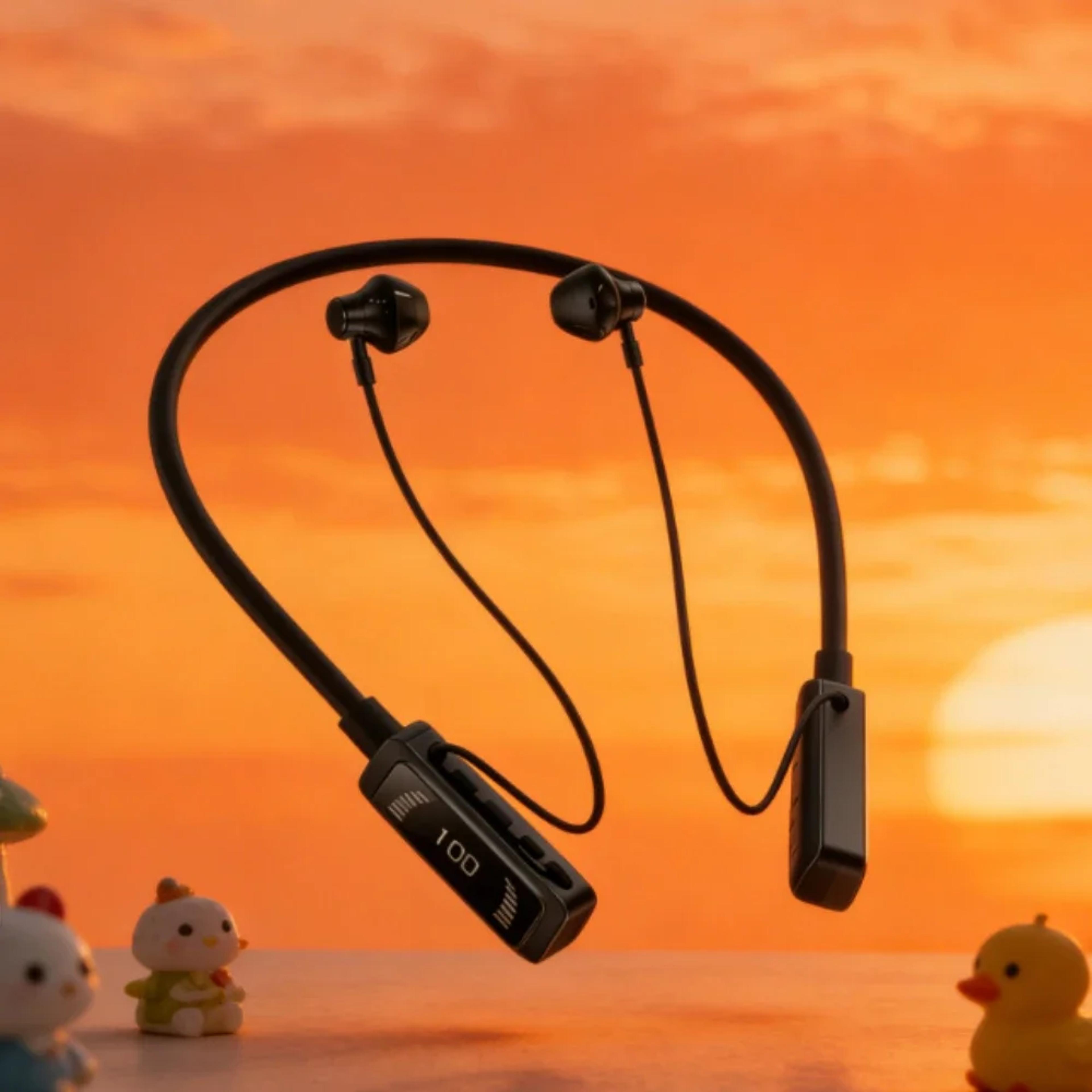 long endurance bluetooth earphones wireless neckband headset for sports gaming