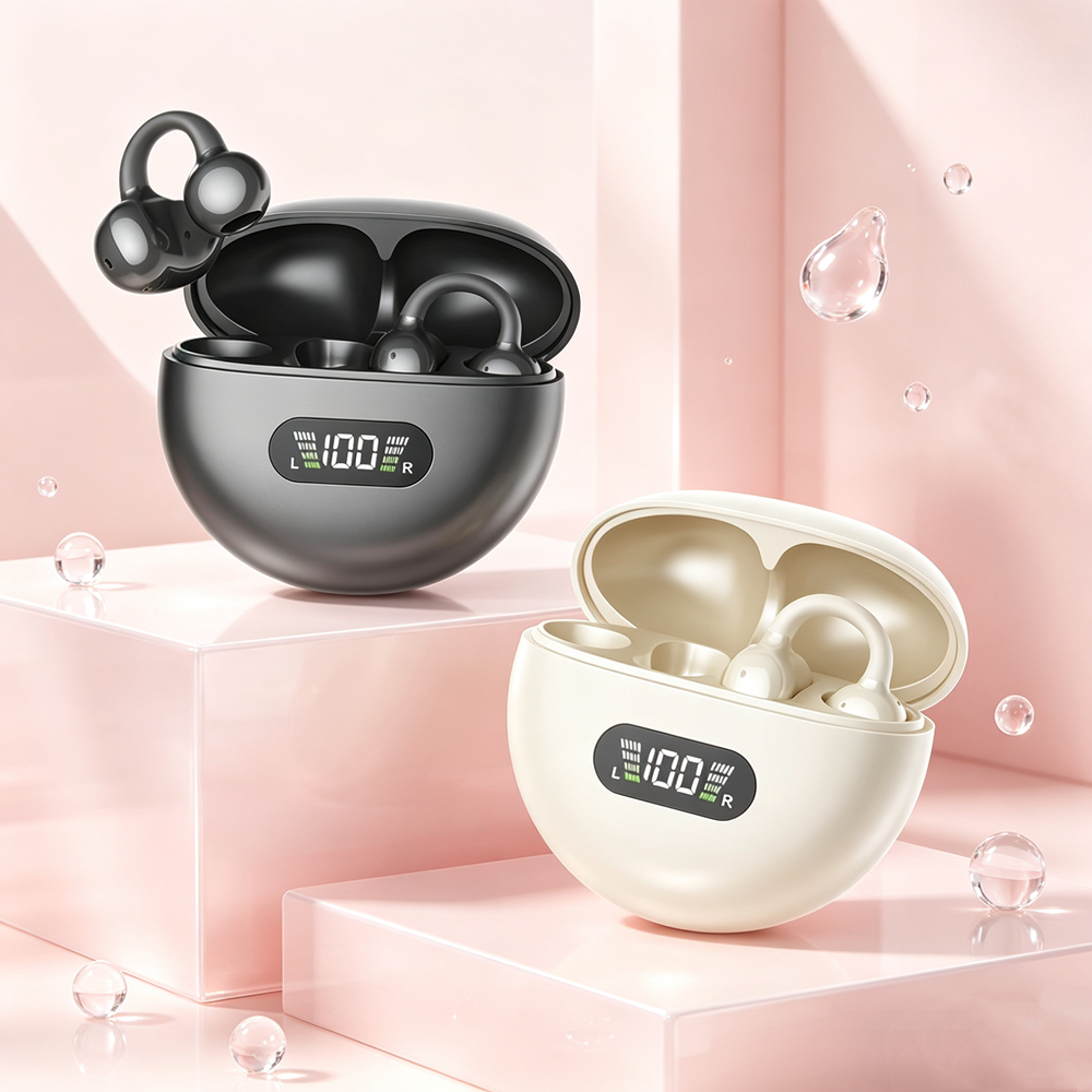 tws bluetooth earbuds wireless earphones with deep bass and comfortable over ear fit