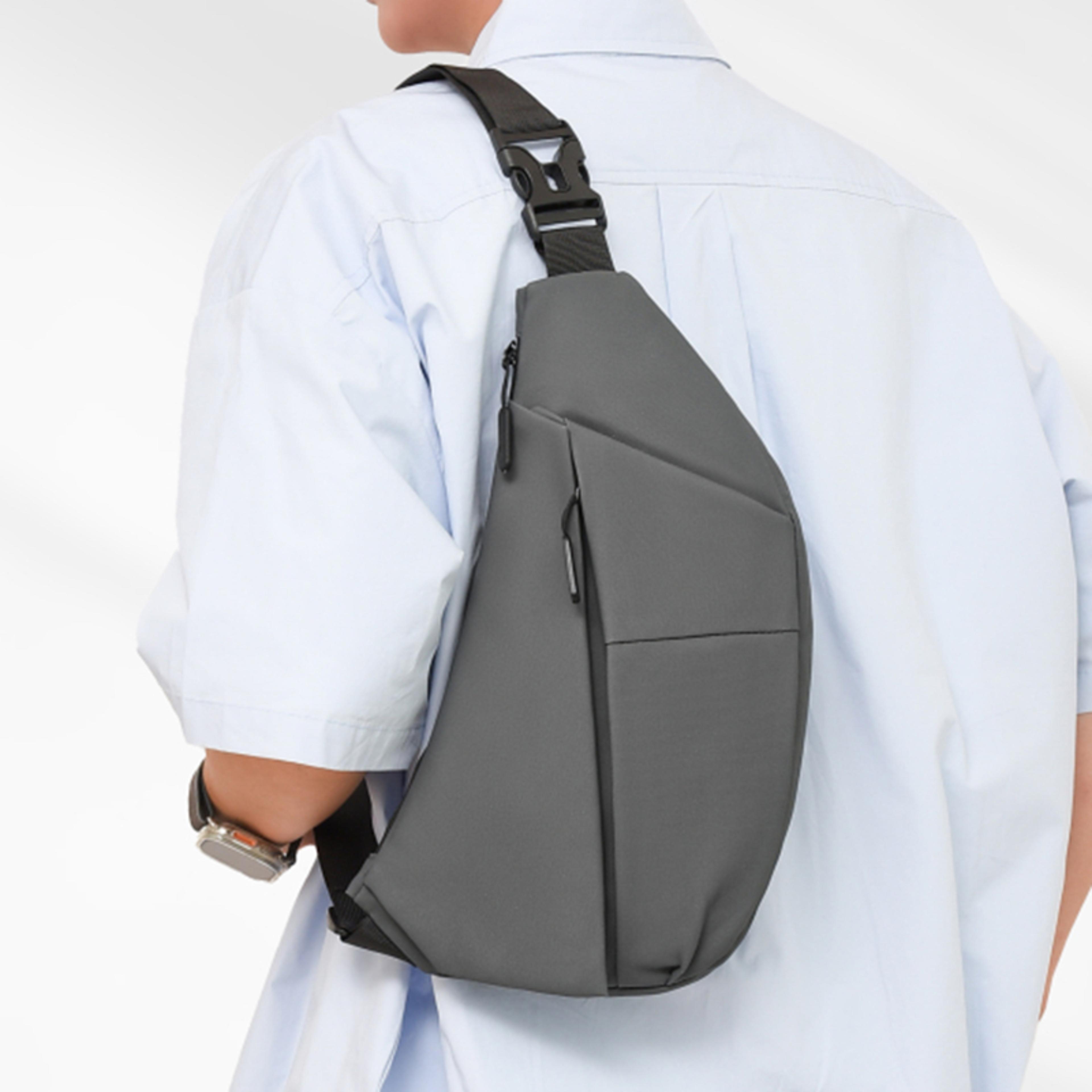 mens crossbody shoulder bag multi pocket outdoor travel sling bag
