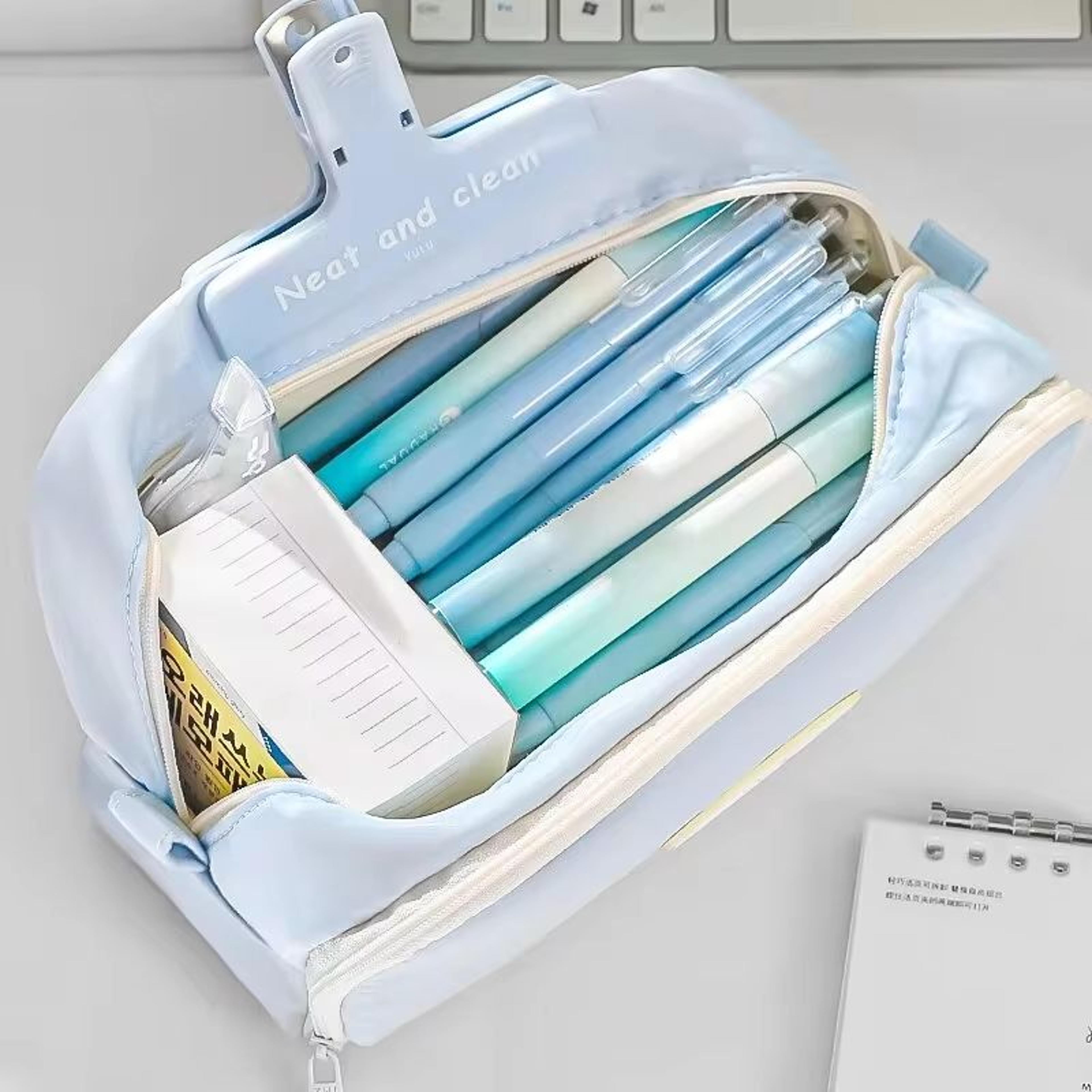 large capacity multi compartment pencil case organizer for school and office