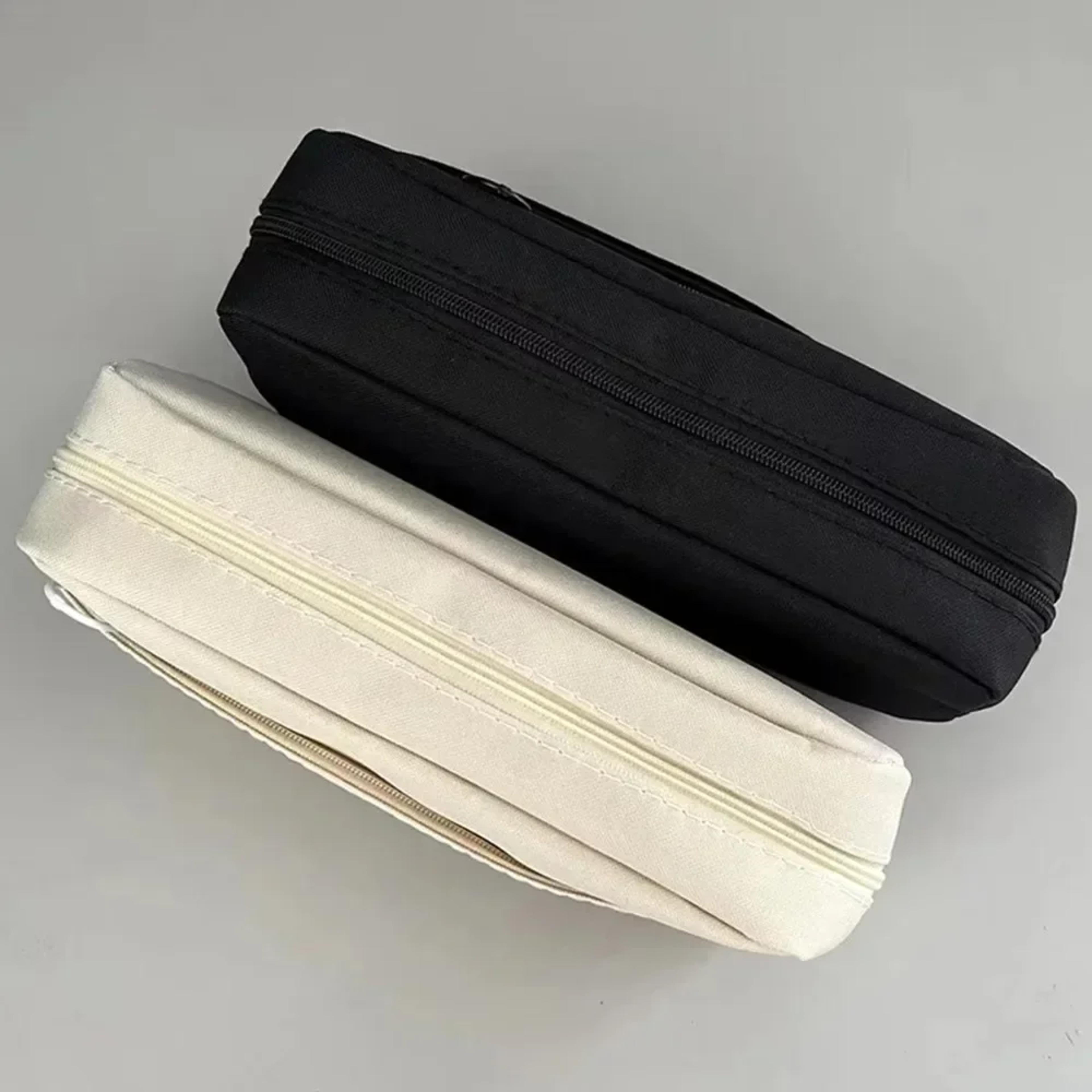 large capacity diy oxford cloth pencil bag with double layer organizer