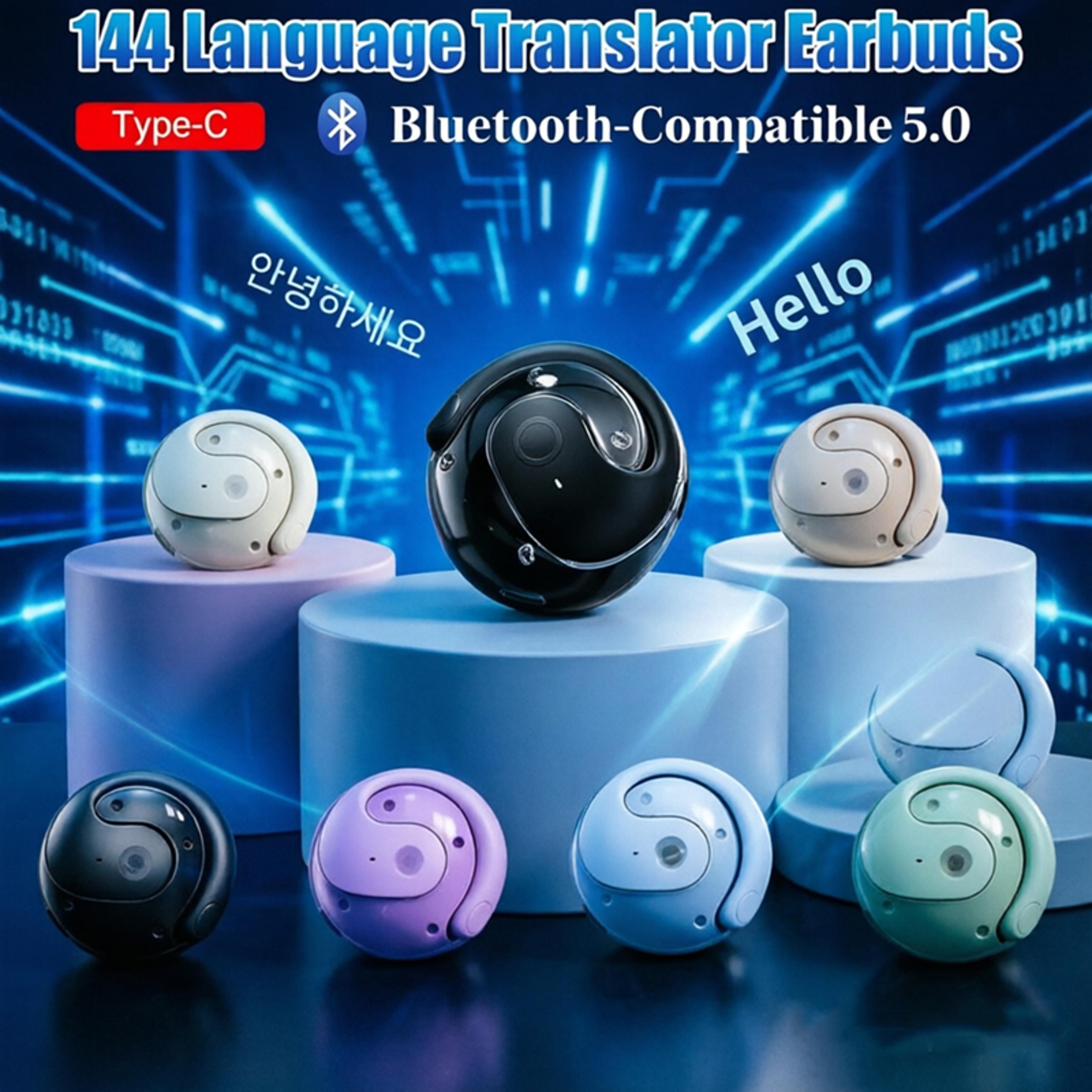real time translation bluetooth earbuds wireless hifi headphones