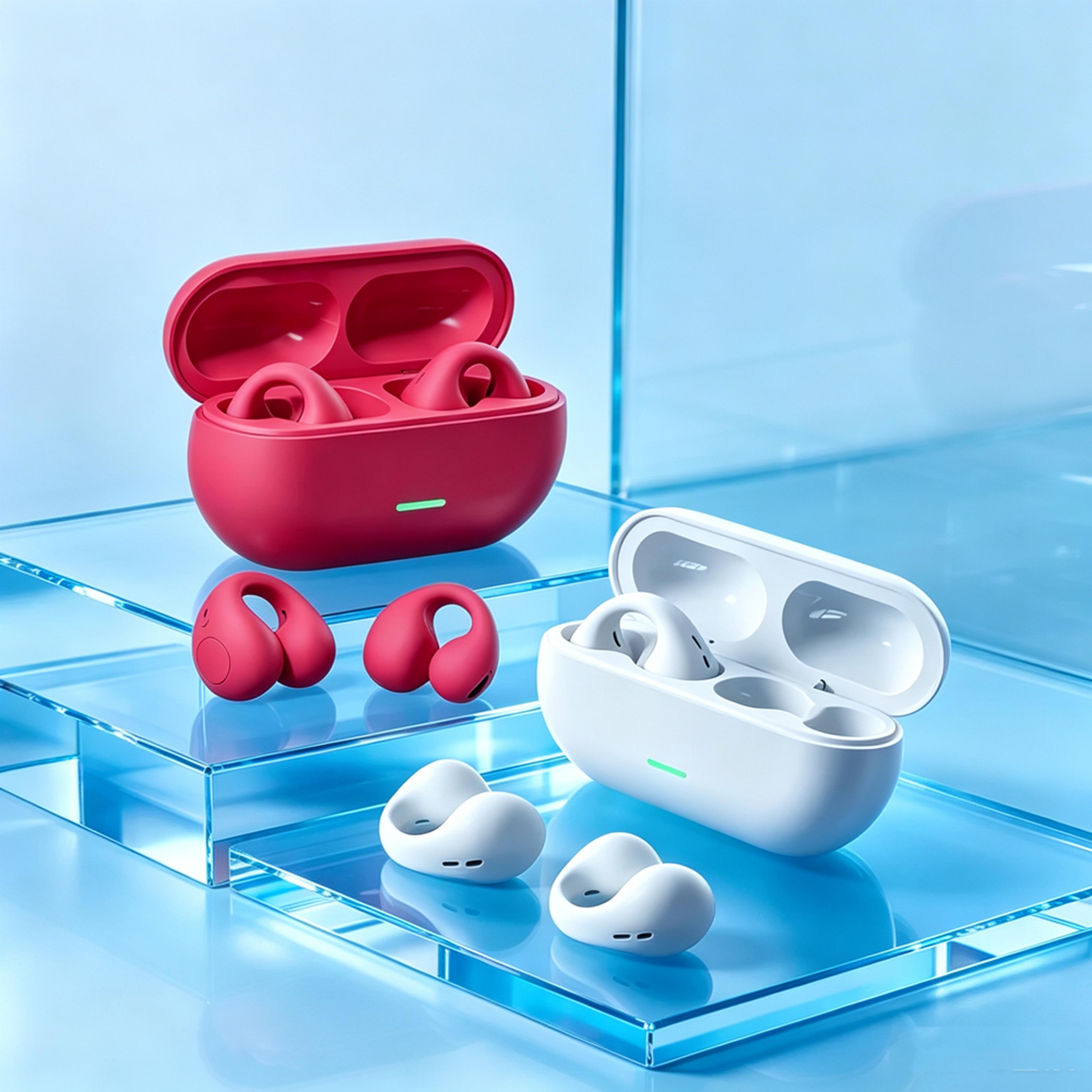 ows wireless bluetooth ear clip earbuds hd call low latency gaming headphones