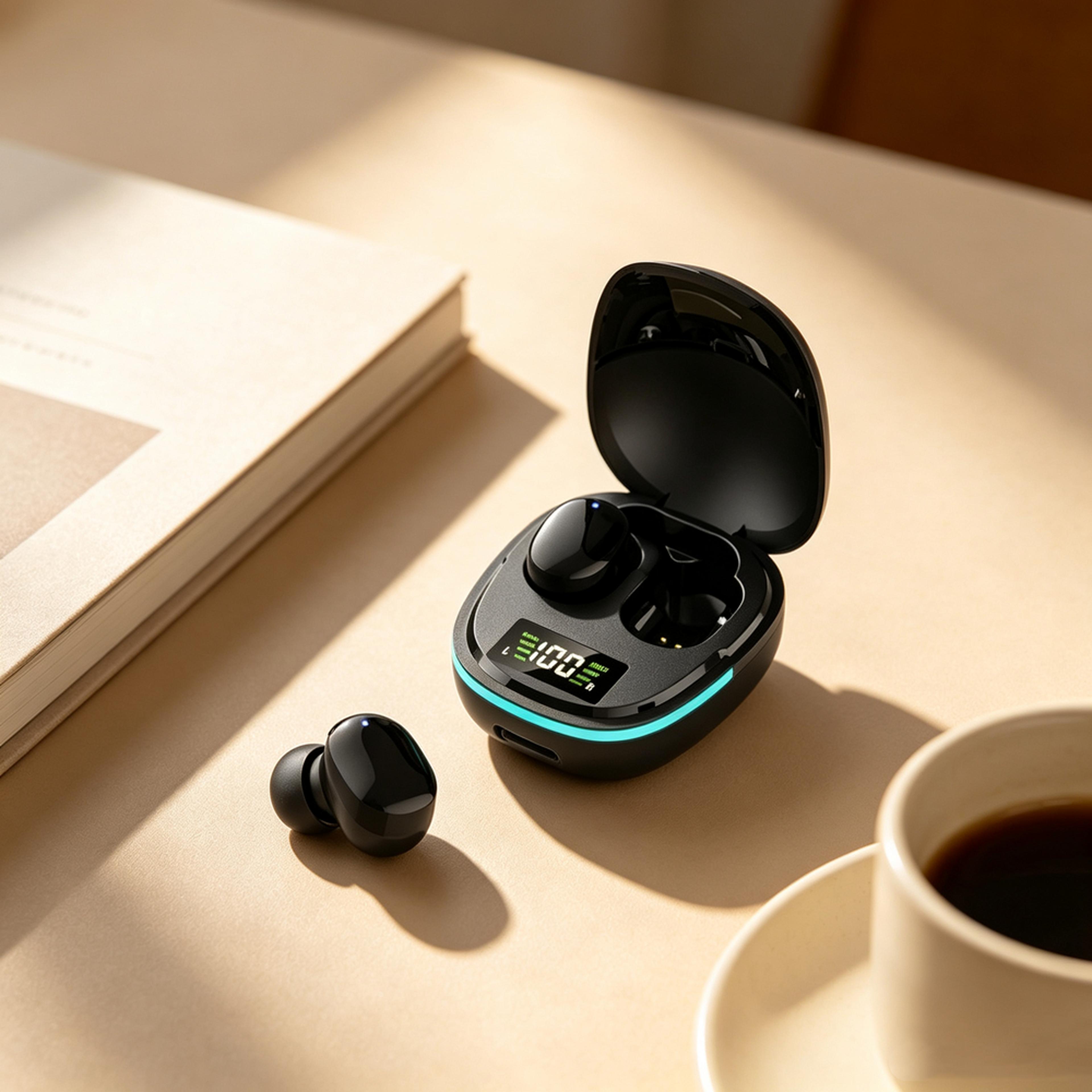 tws wireless earbuds bluetooth sports stereo noise cancelling headphones with mic