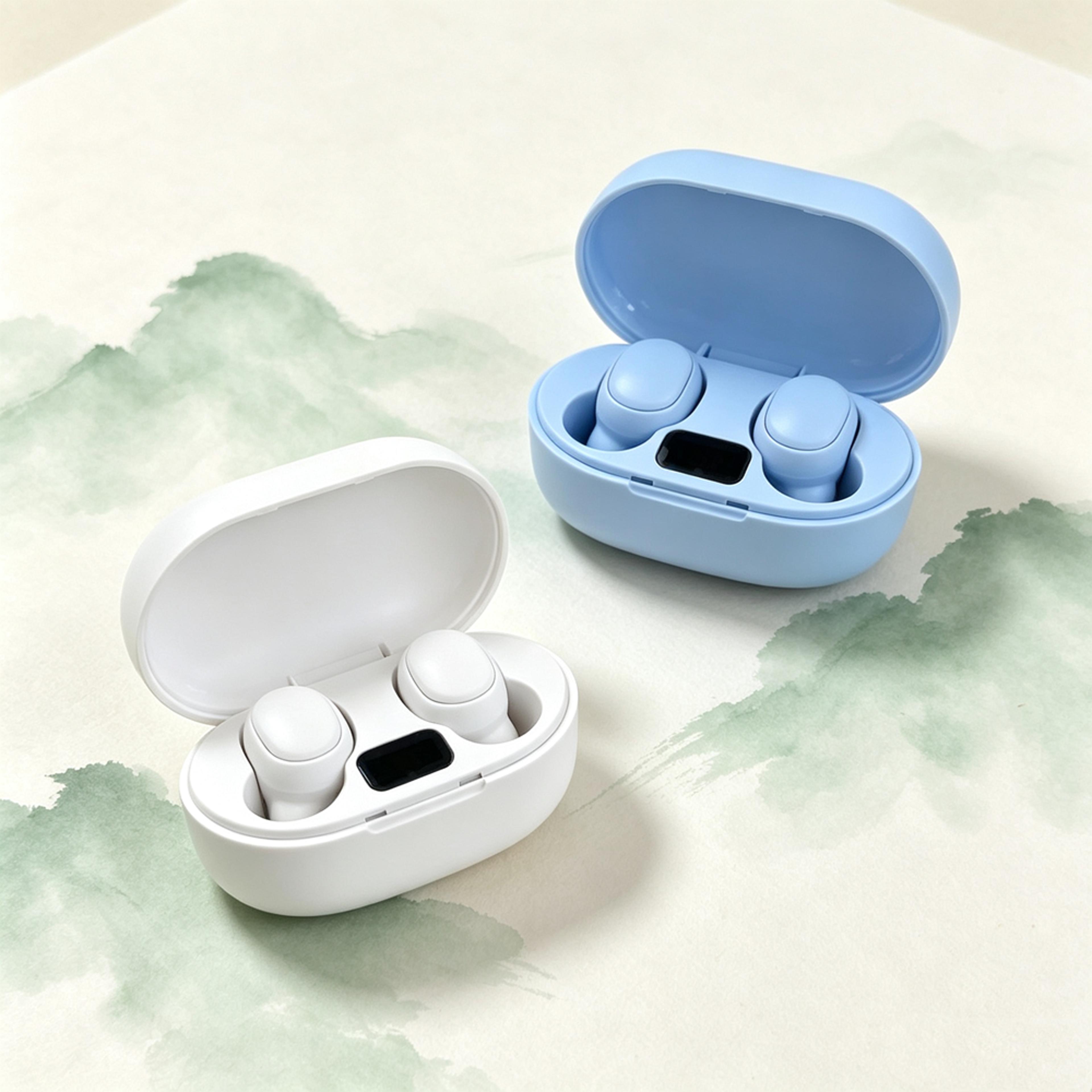 wireless bluetooth earbuds with long battery life noise cancelling headphones