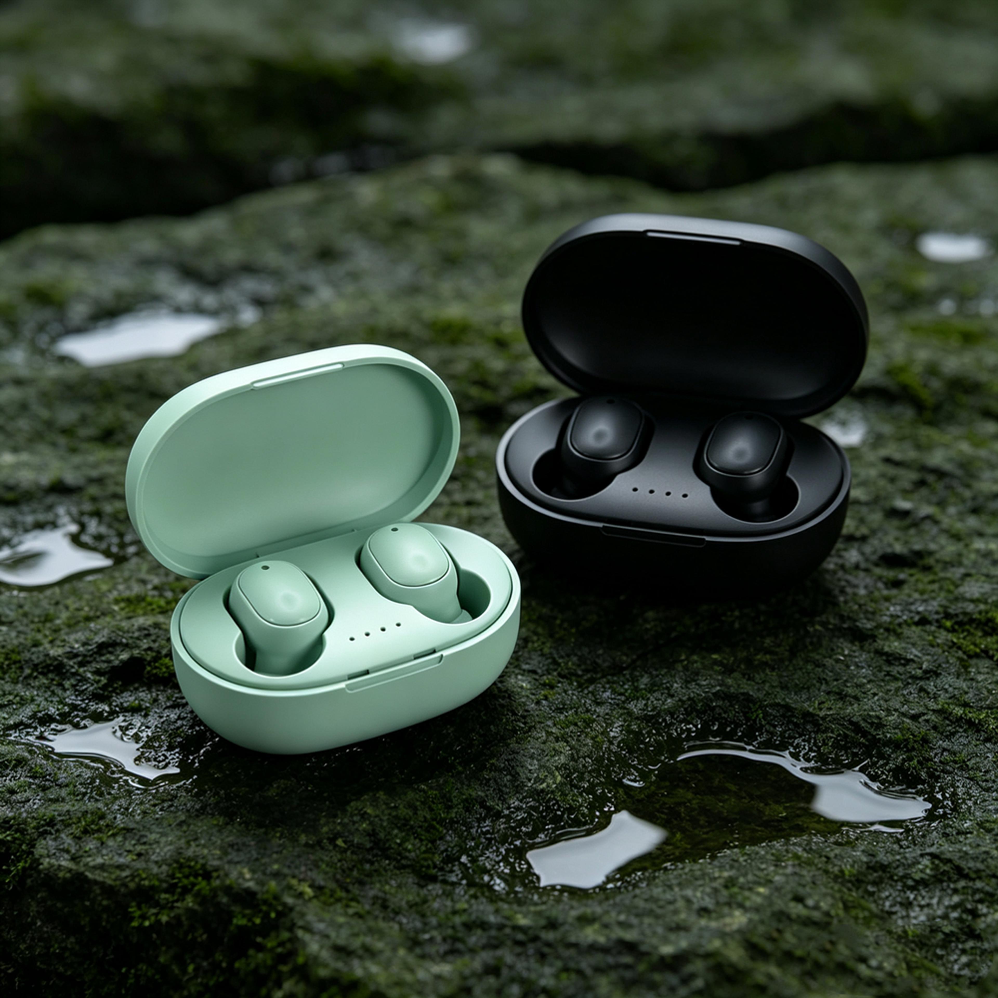 compact wireless bluetooth gaming headset with portable earbuds for music calls and gaming