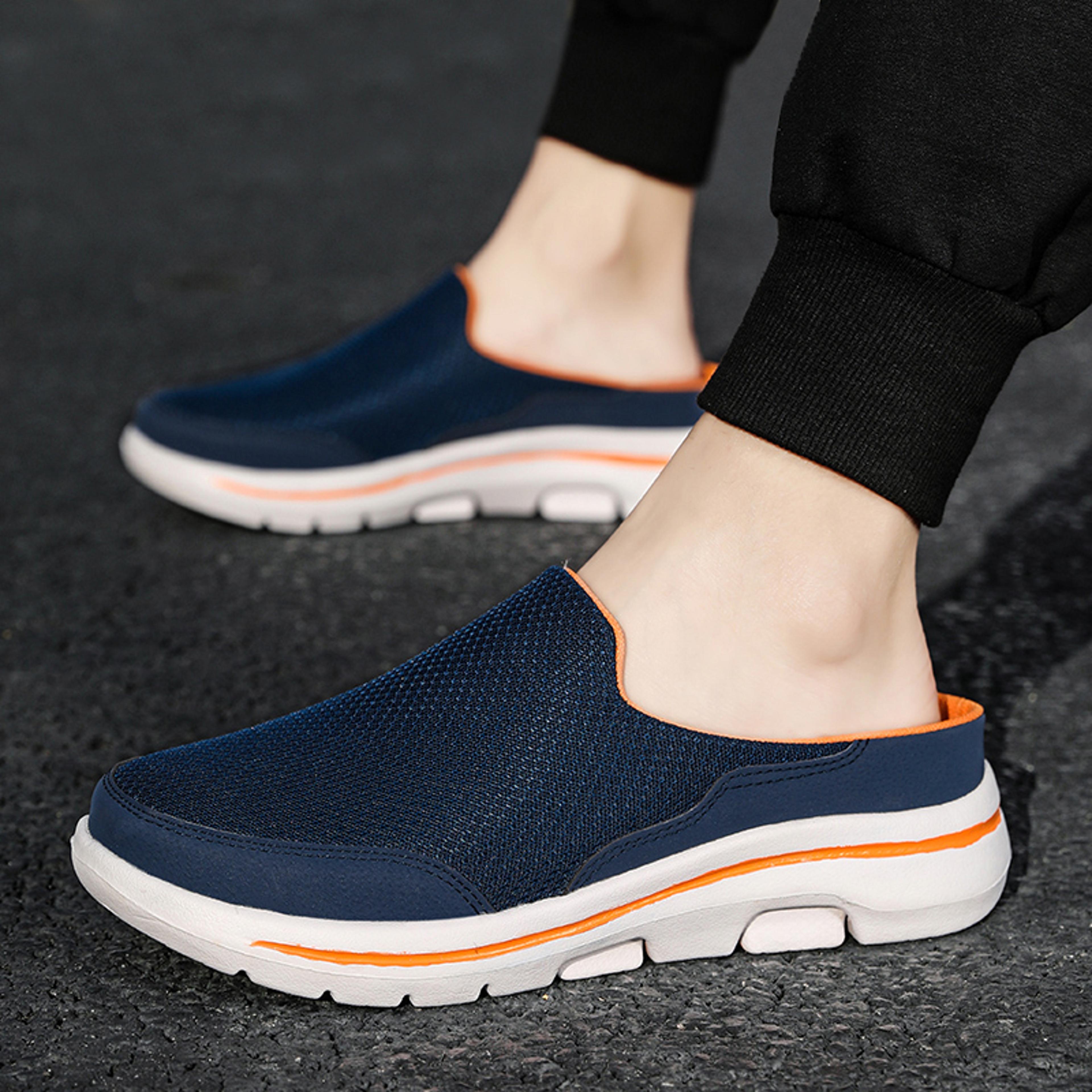 men slippers summer breathable, indoor home slippers, fashion couple slides, thick sole walking shoes, casual chanclas