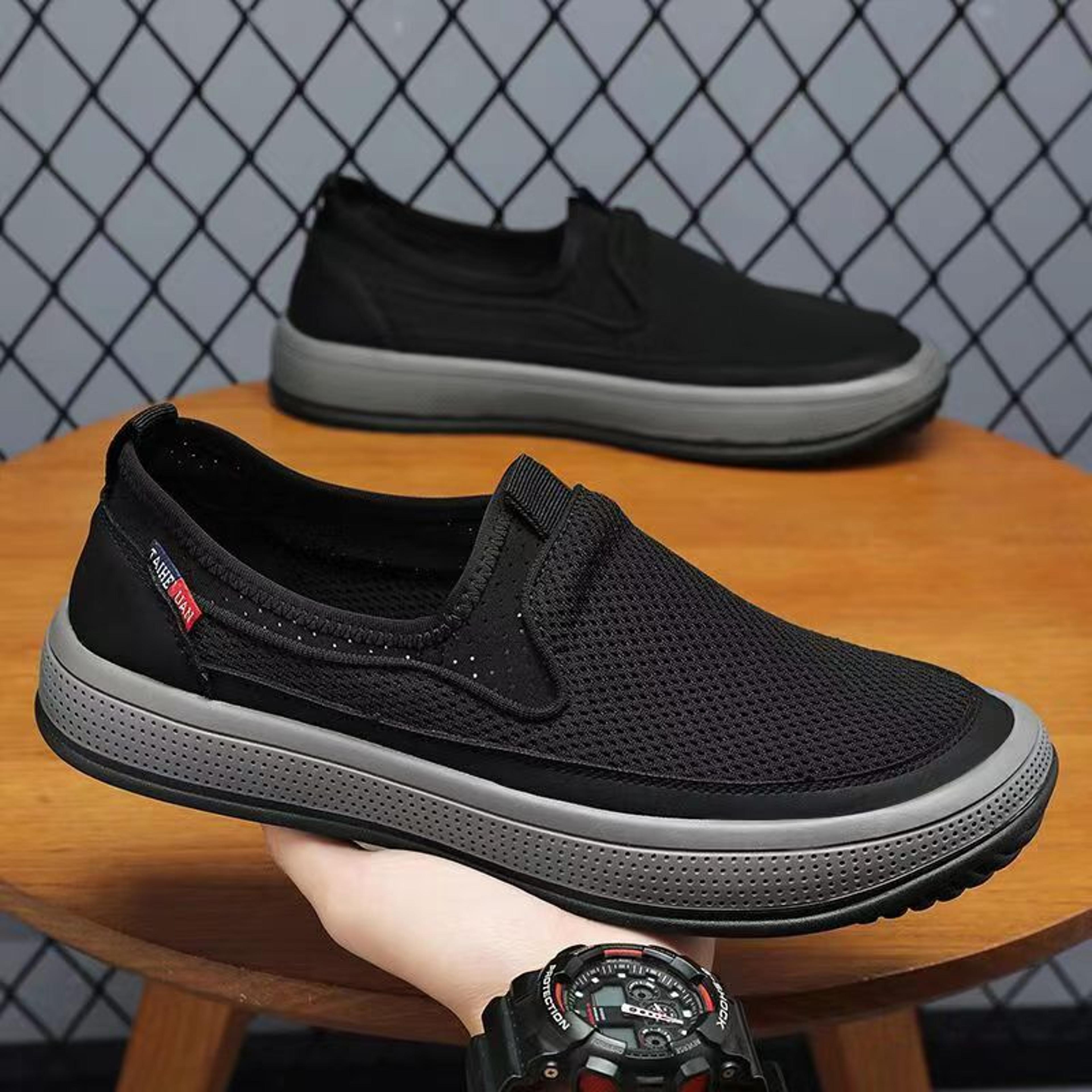 mens mesh breathable summer shoes, casual sneakers for man, lightweight step on shoes, affordable mens shoes clearance