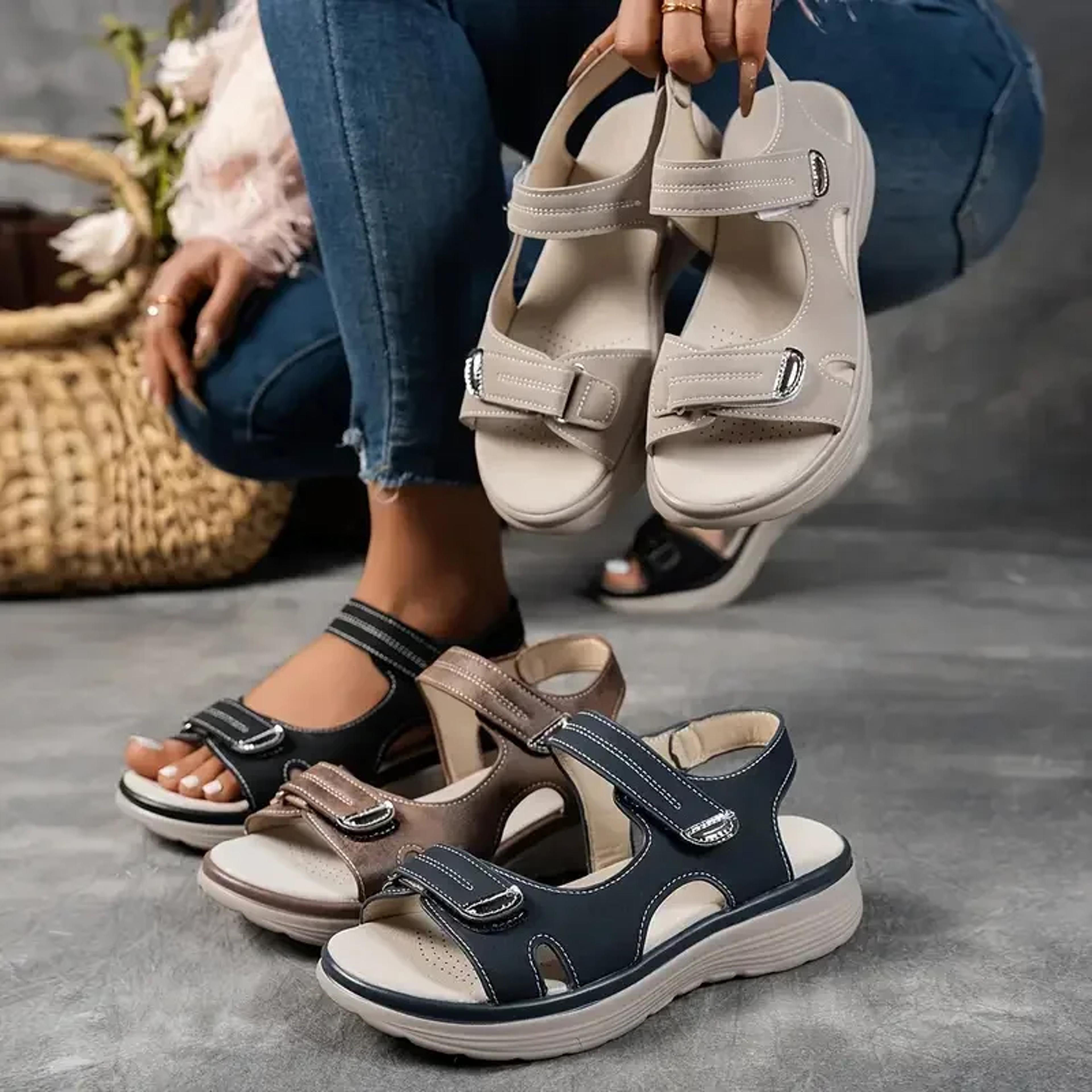 womens new summer casual platform sandals, comfortable thick sole fashion sports sandals for beach, outdoor & non slip