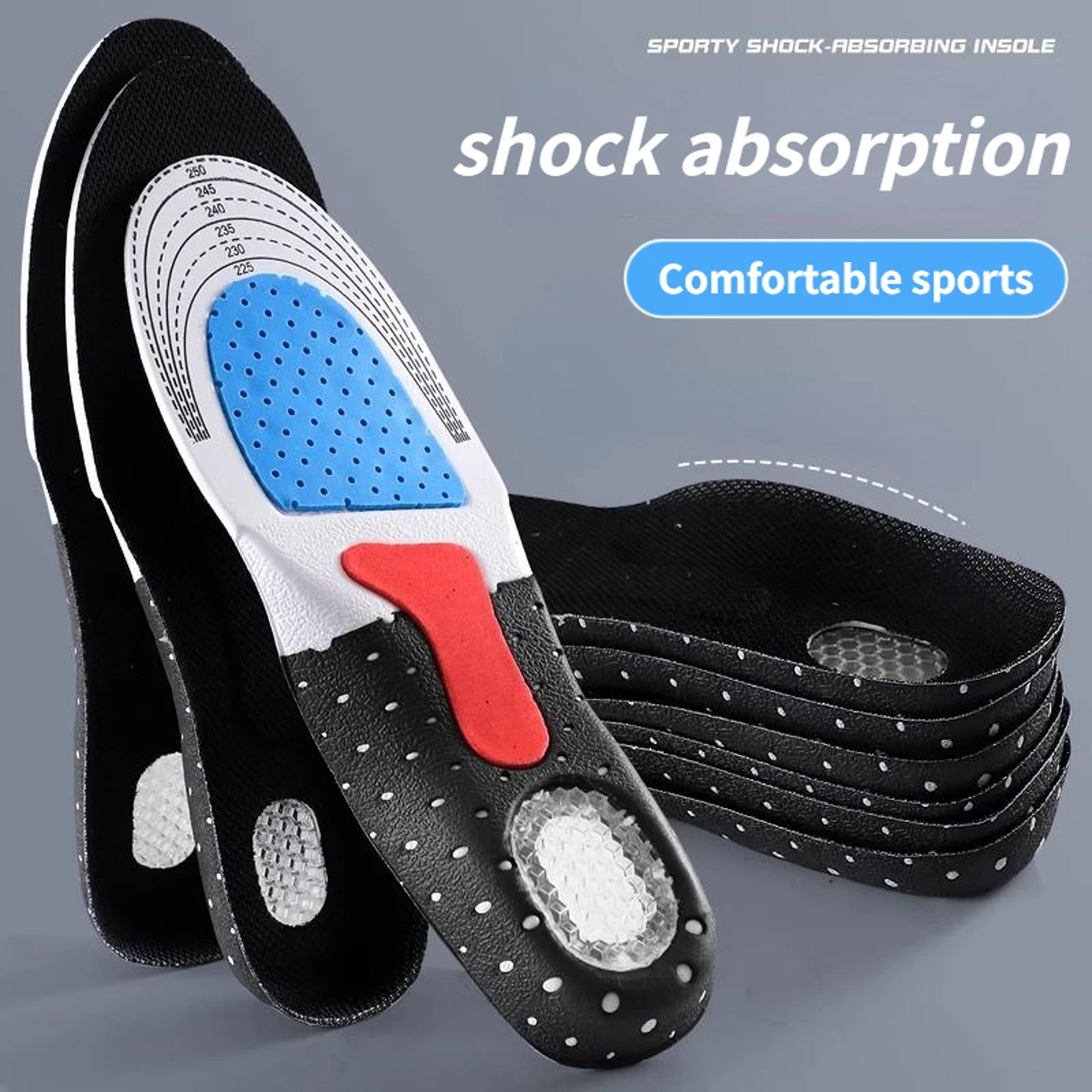 memory foam orthopedic insoles for men & women, soft gel cushion insert with silicone arch support pads for everyday
