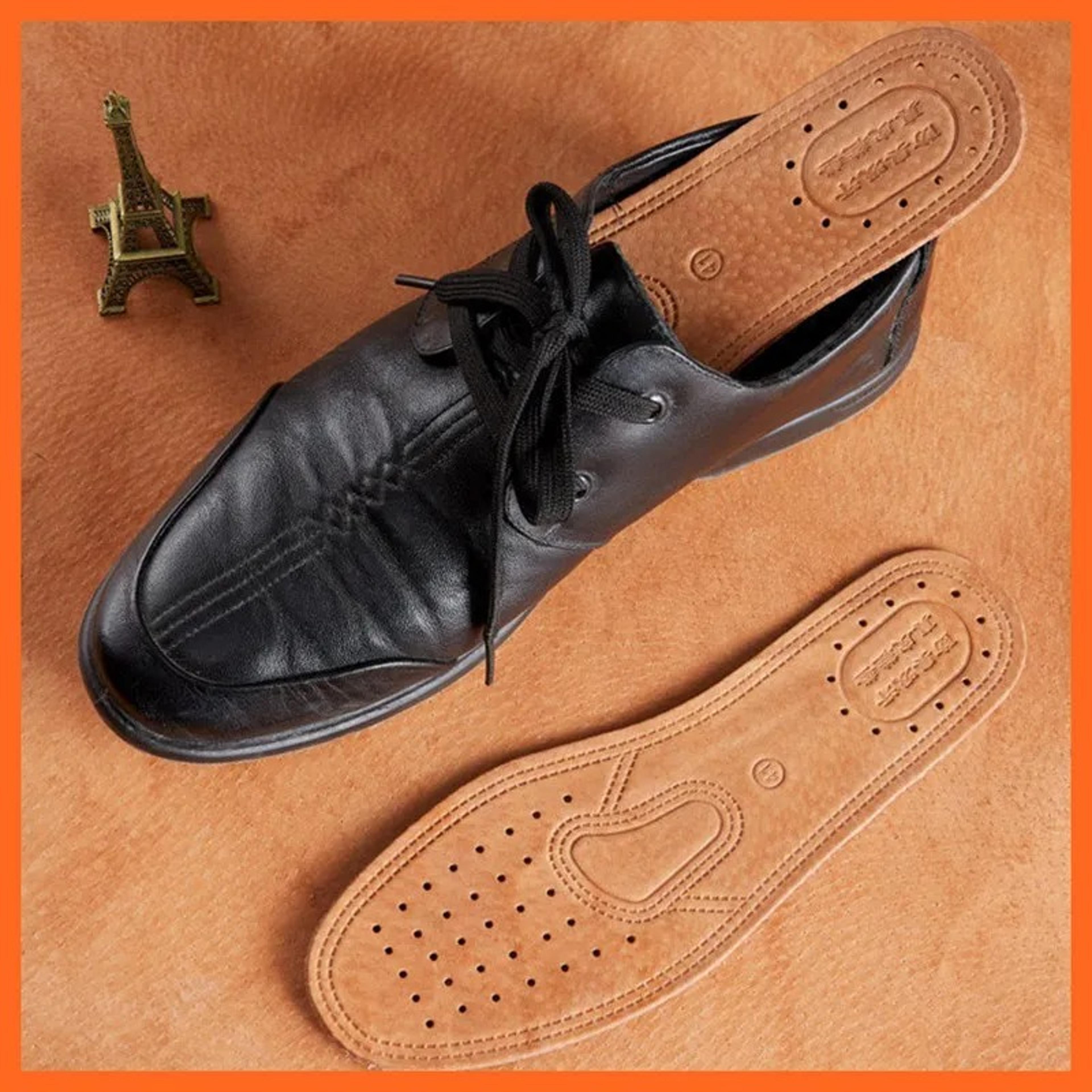 leather insoles for casual shoes, men comfortable deodorant shoe insoles, quality foot support sole cushion, breathable