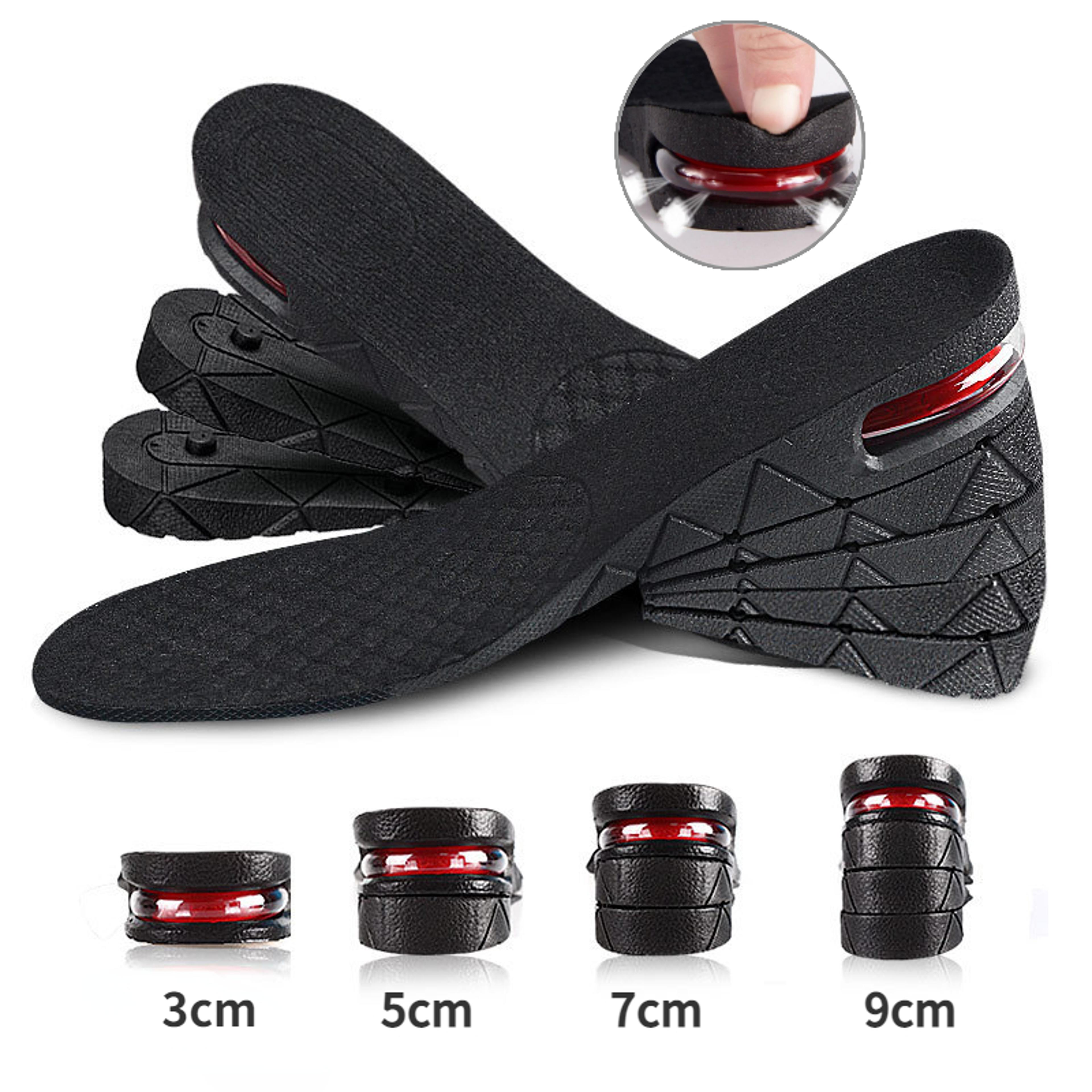 adjustable height increase insole with air cushion, elevator shoe lifts kit inserts shock absorbing insoles