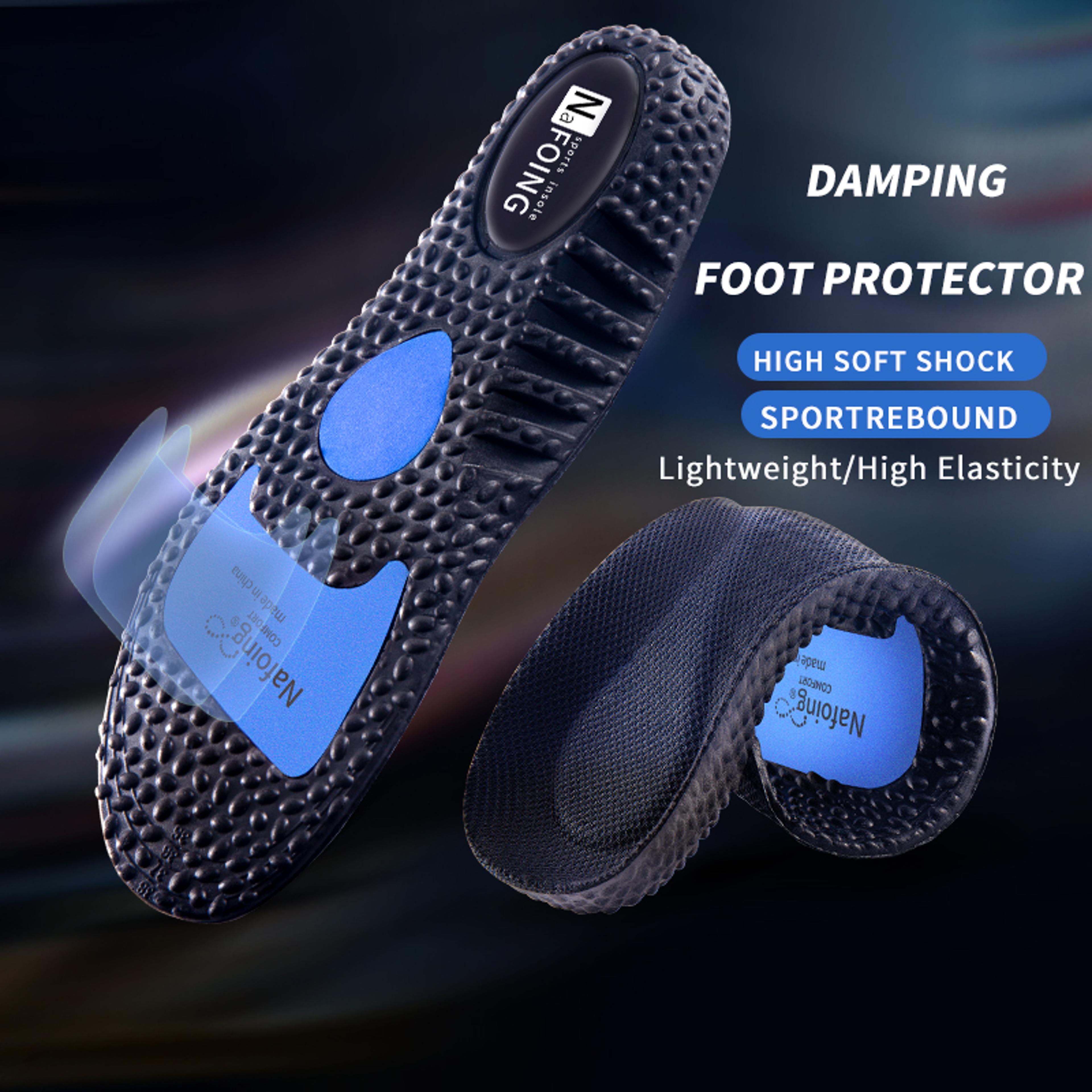 breathable cushion sport insoles for shoes sole shock absorption deodorant running insoles for feet men women massage