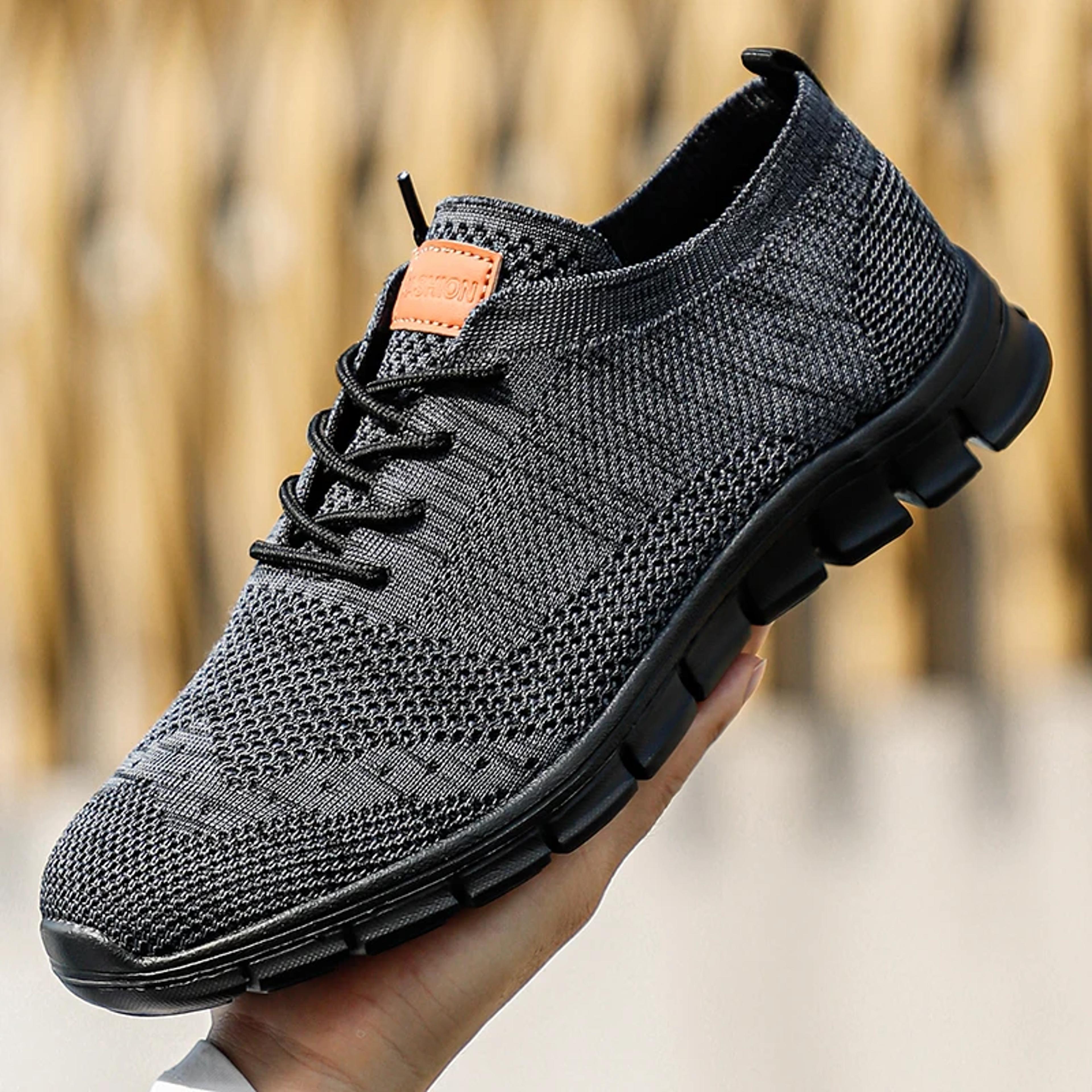 mens casual sneakers lightweight & breathable, anti-slip flats, outdoor walking shoes for men