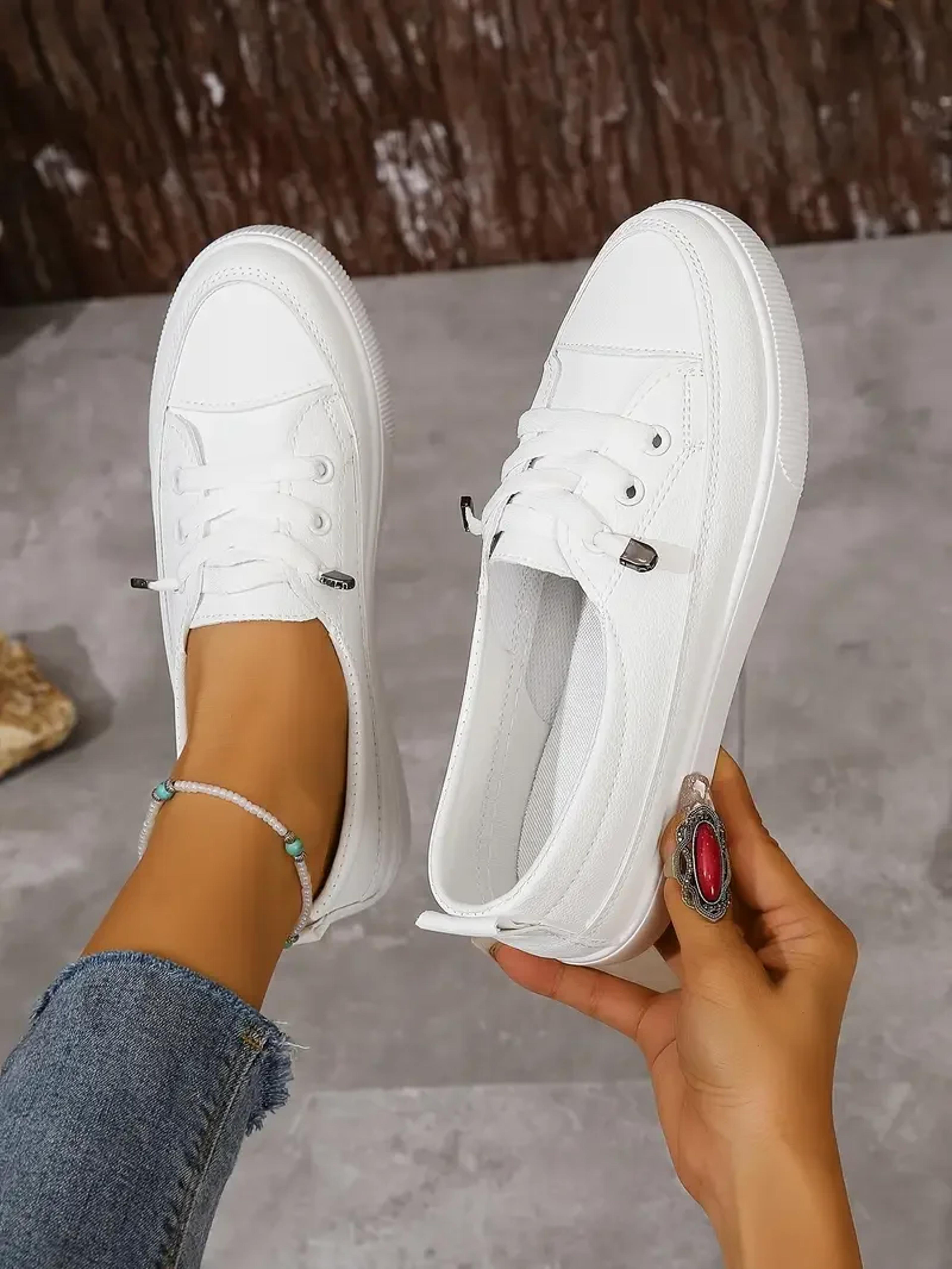 casual spring and summer fashion mesh breathable round toe shallow mouth comfortable flat walking womens sneakers
