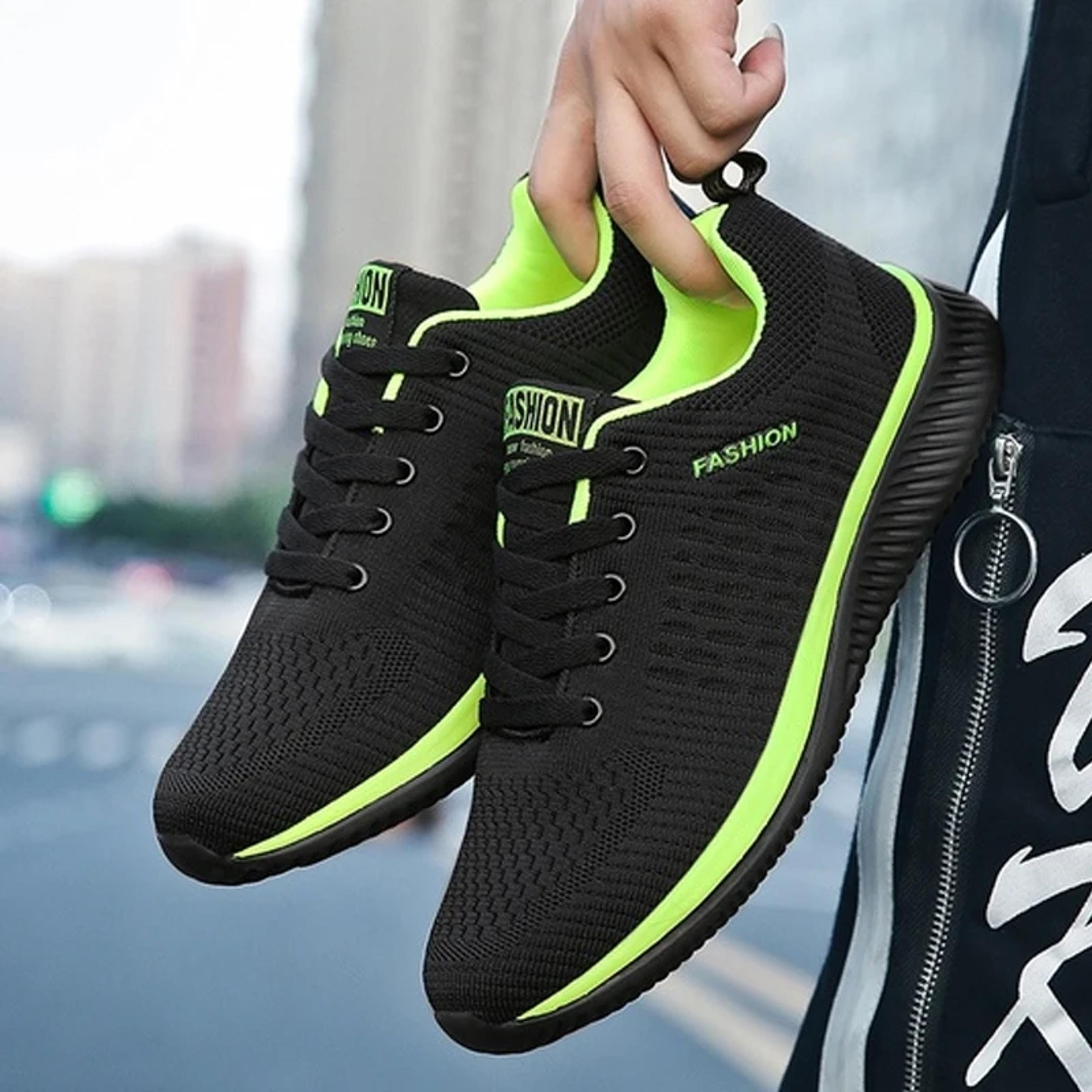lightweight men sport shoes, breathable running sneakers, comfortable walking casual shoes, non-slip fashionable men