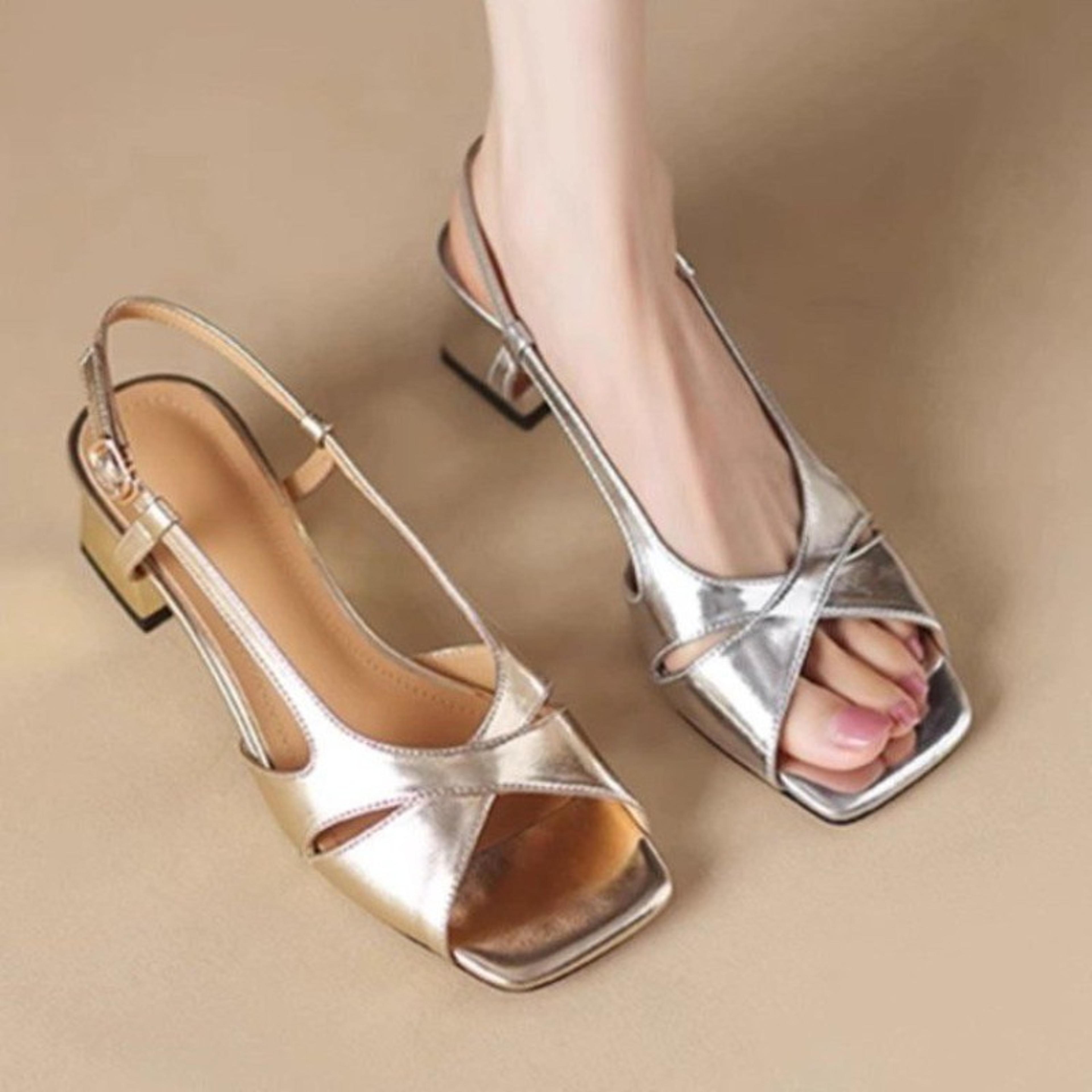 womens square toe sandals, female shoes solid brand one-word buckle, summer open toe chunky heels dress sandals