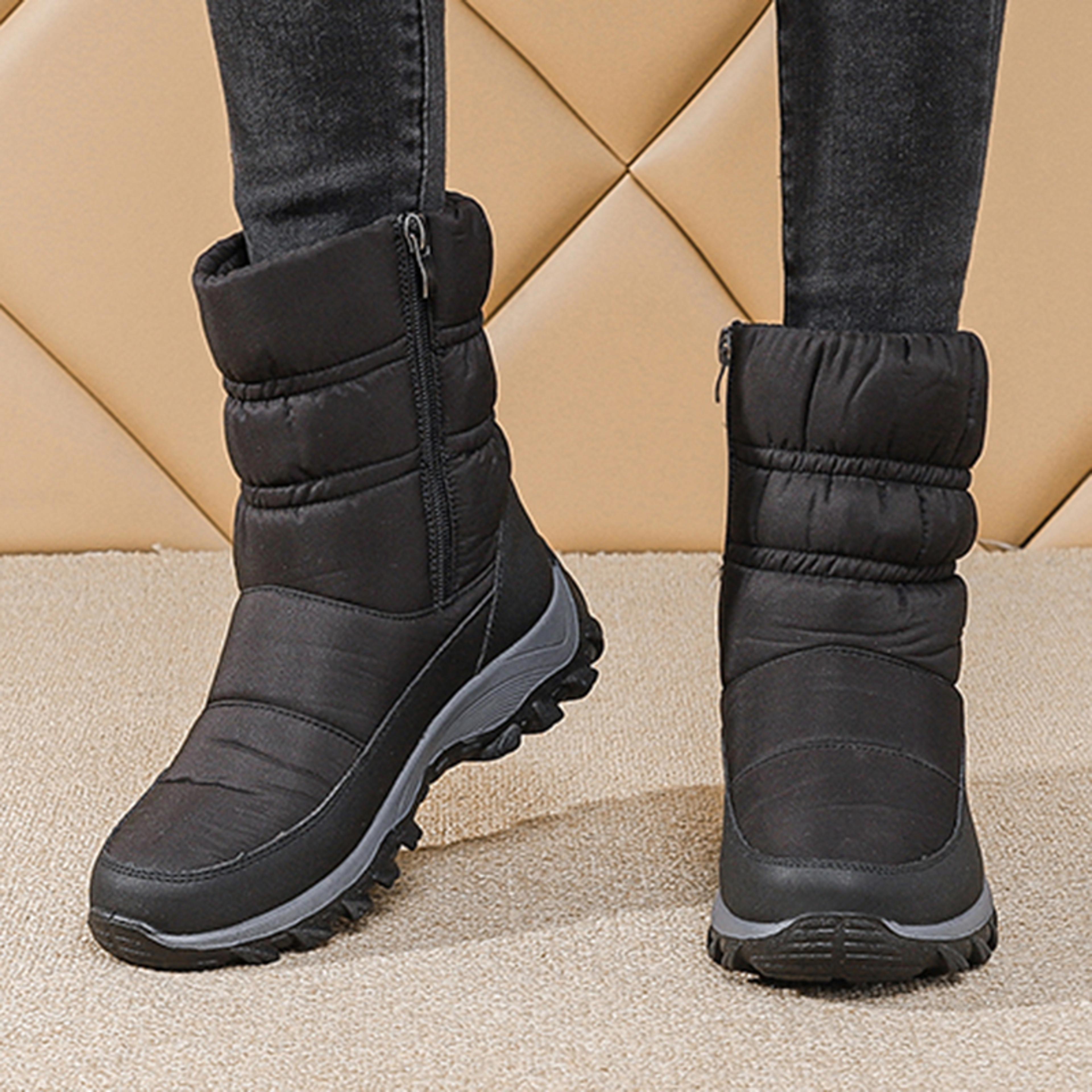 trendy boots woman snow new shoes women platform woman shoes fashion waterproof mid high boots platform winter girls