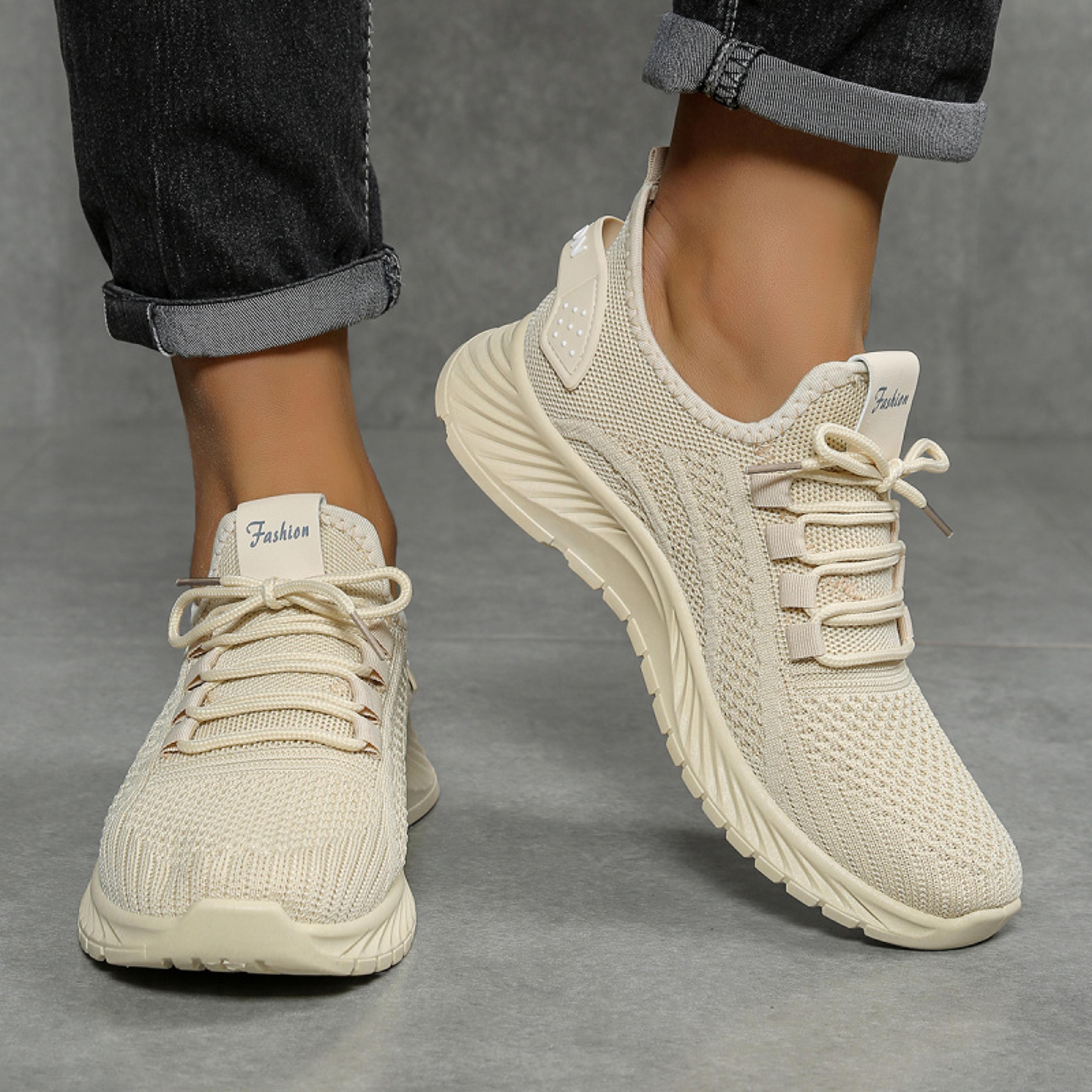 trendy fly weaving women shoes, new fashion leisure sports single shoes wholesale factory casual sneakers