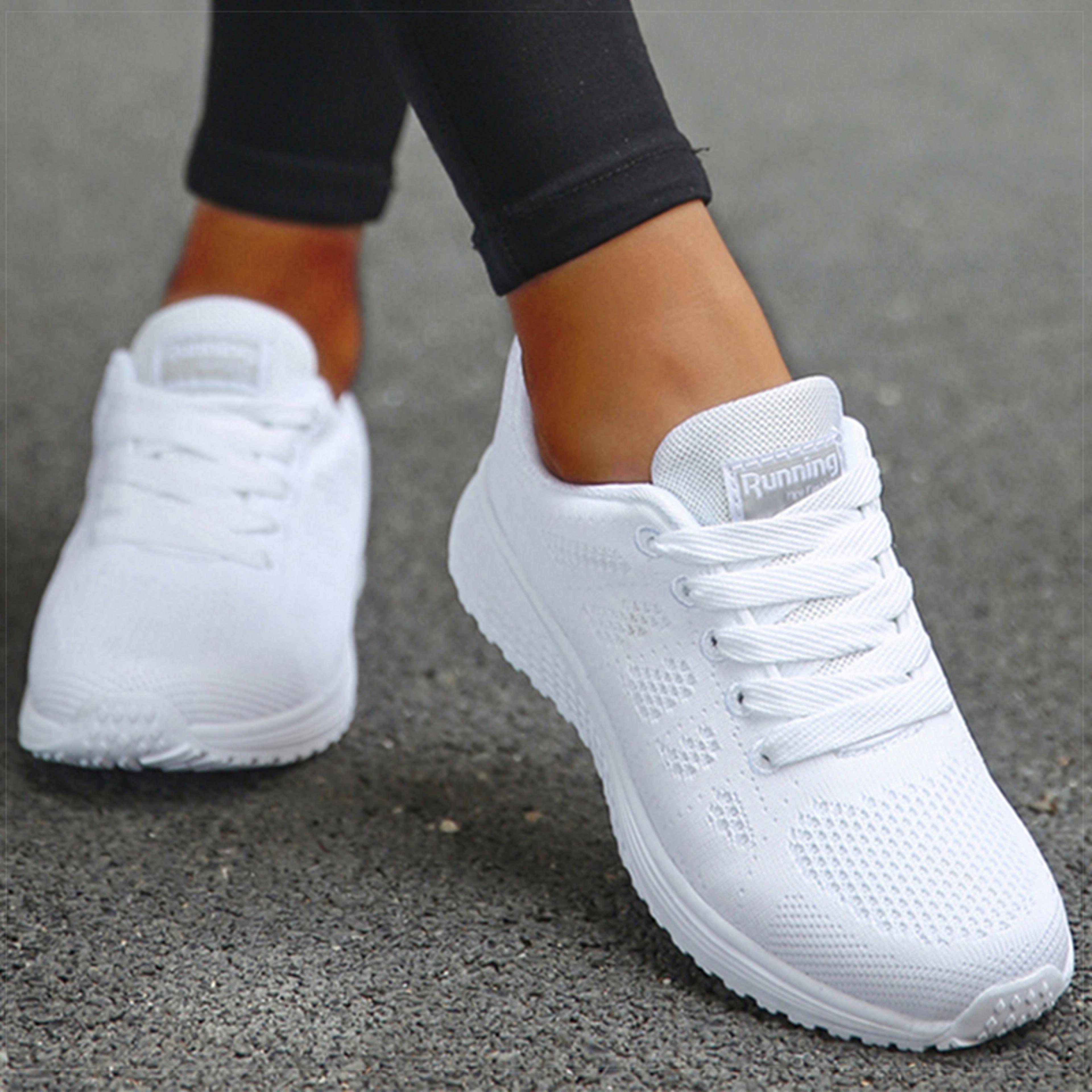 womens sneaker classics sports shoes for women, lightweight gym white sneakers & vulcanized casual footwear