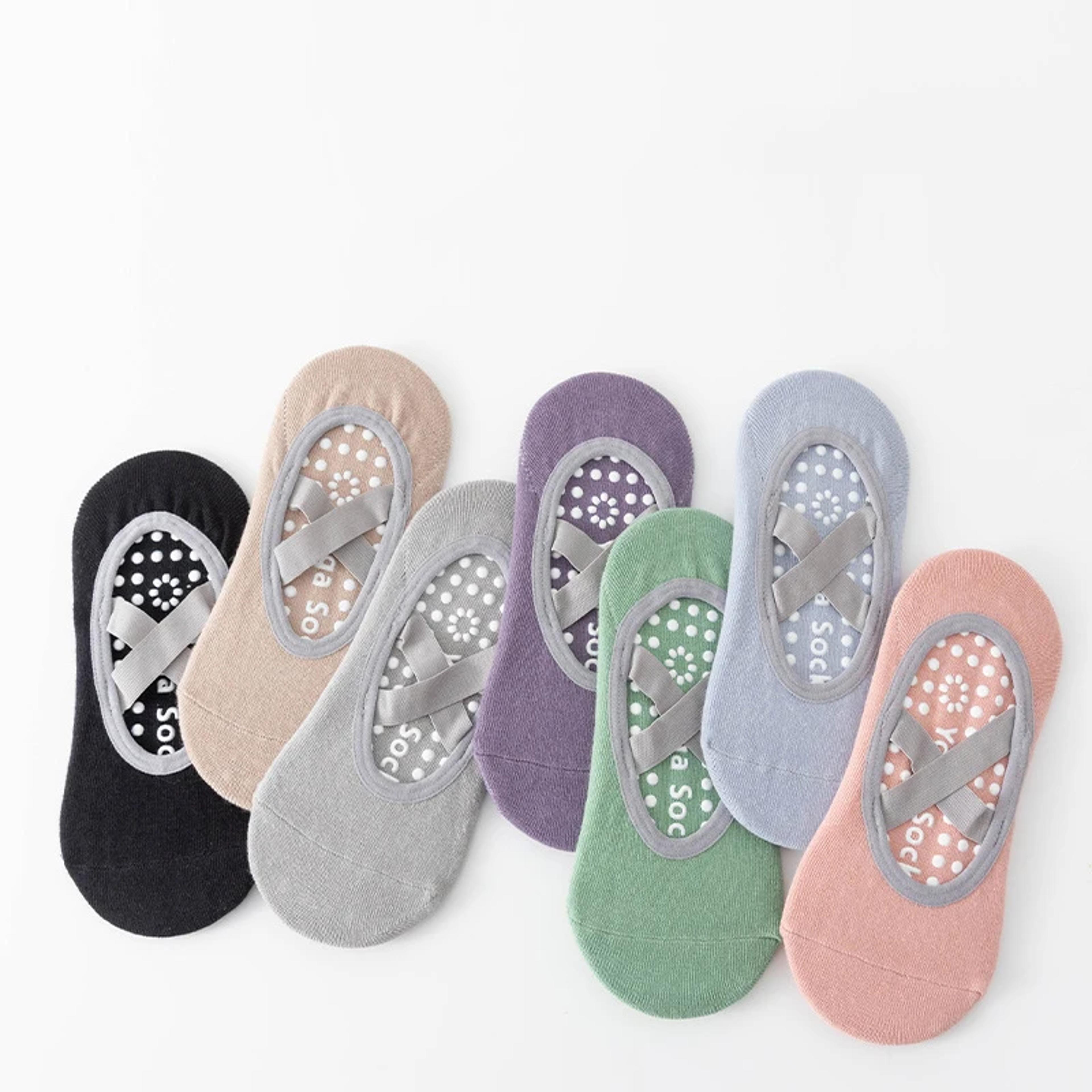 silicone anti-slip yoga socks for women, professional ballet, pilates & sport grip socks