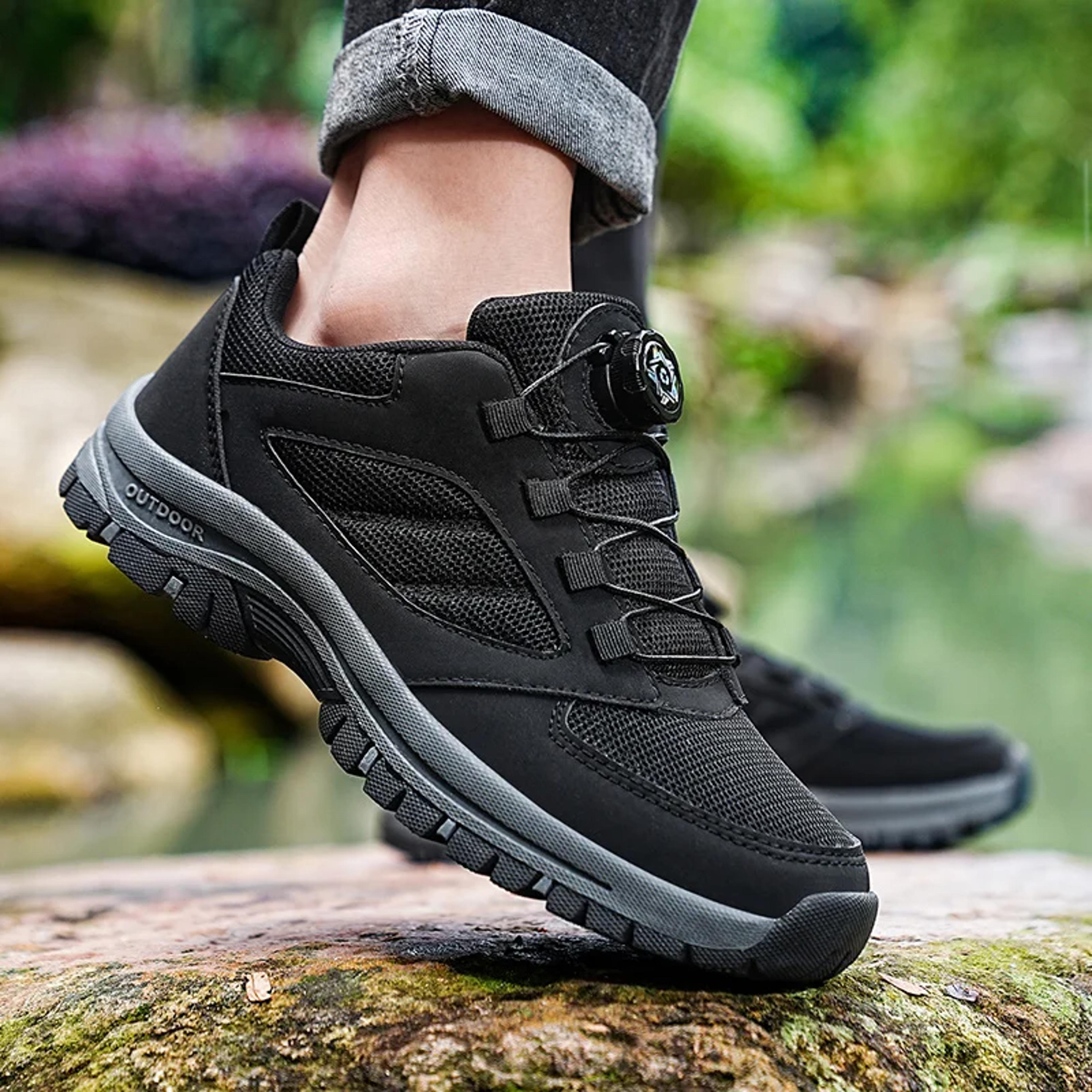 mens outdoor hiking shoes, breathable, non-slip, and durable walking & climbing sport shoes, adventure foot