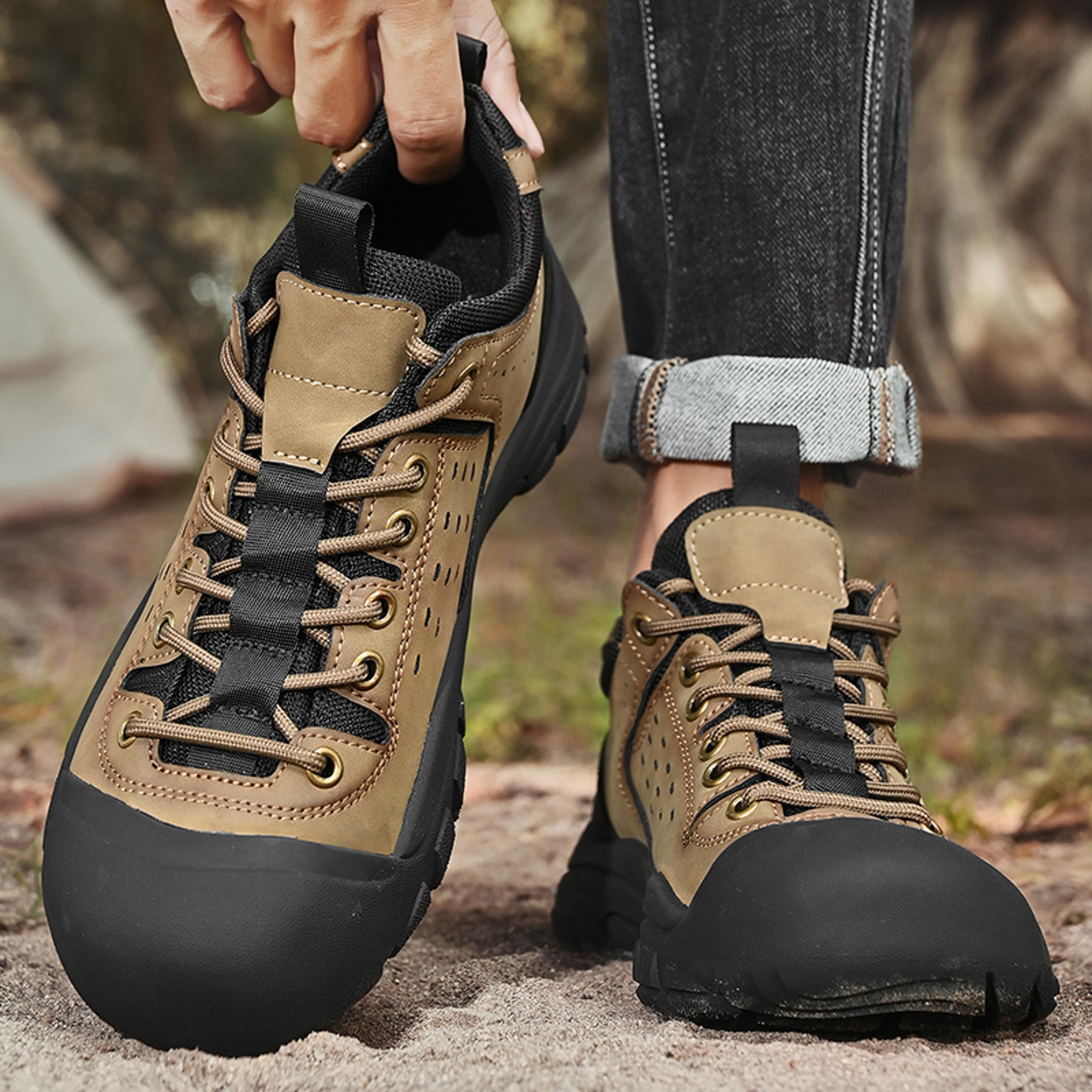 mens outdoor, autumn, soft bottom, waterproof, anti slip, mountaineering, fashion, sports, leisure shoes