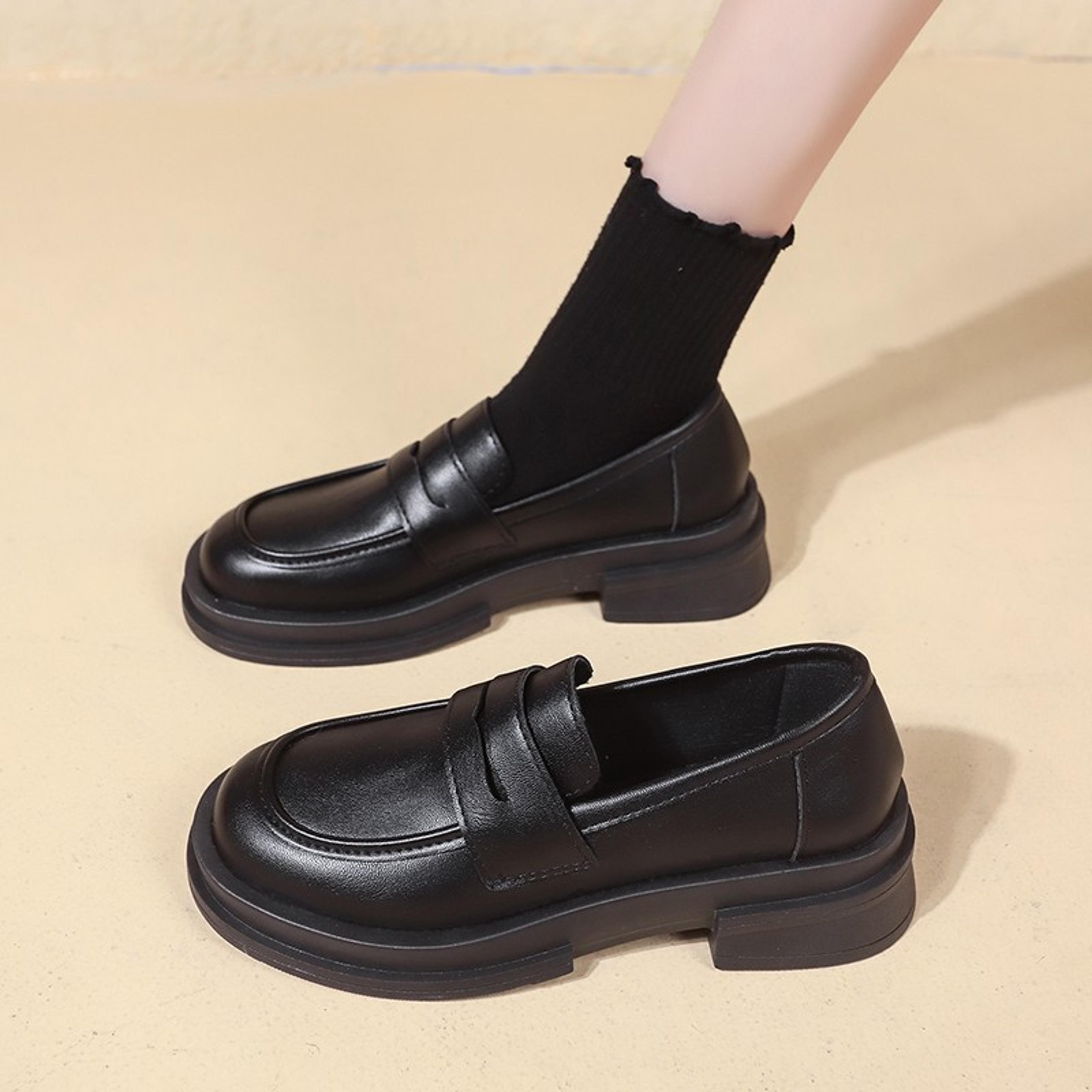 fashionable cosplay lolita platform shoes for college students women black coffee